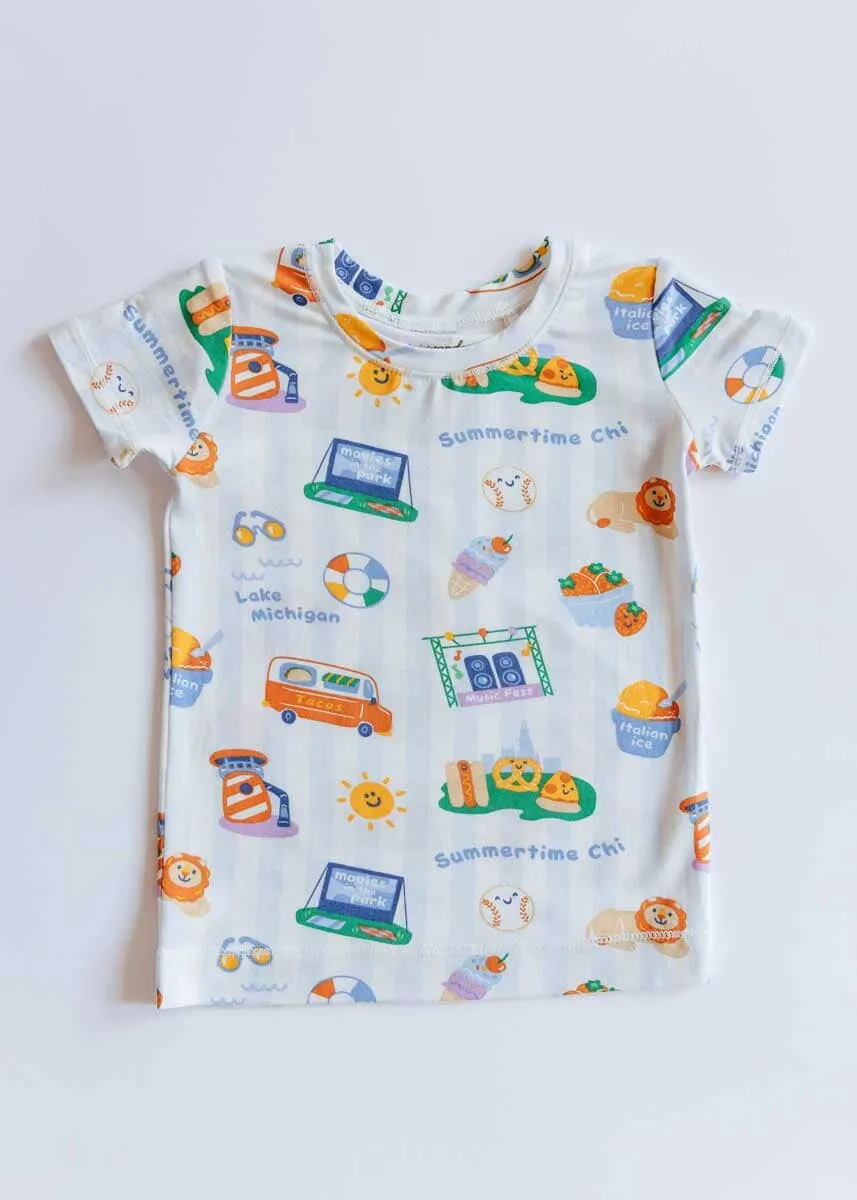 2024 Summertime Chi Loungewear Set - S/S and Shorts - 2T