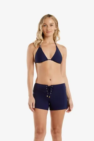 4 Lace-Up Board Short  |  Navy