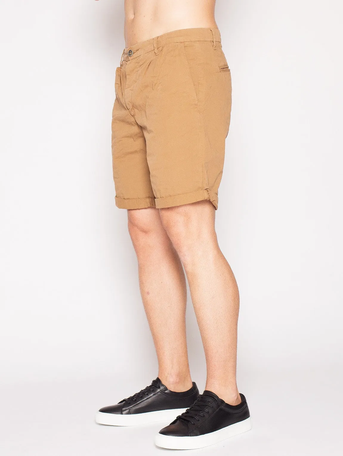 40WEFT - MATIÉ 4149 - Bermuda shorts with CARAMEL pence