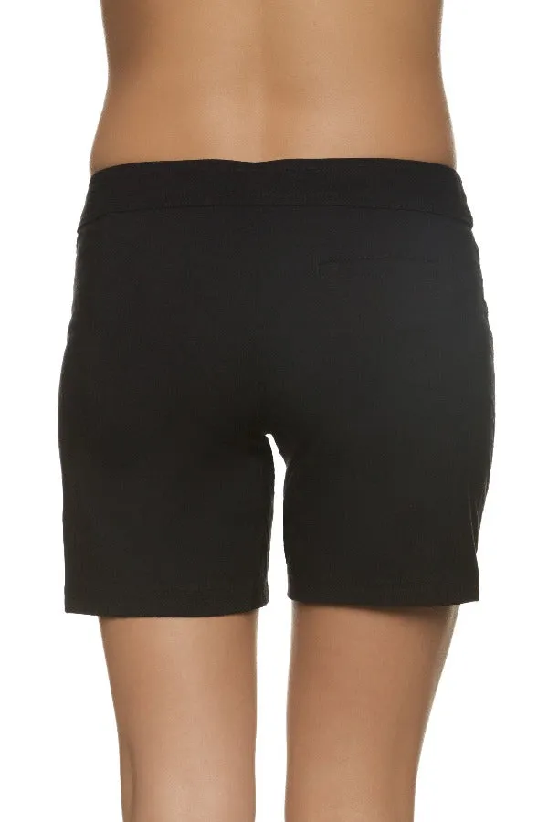 7 Lace-Up Board Short  |  Black
