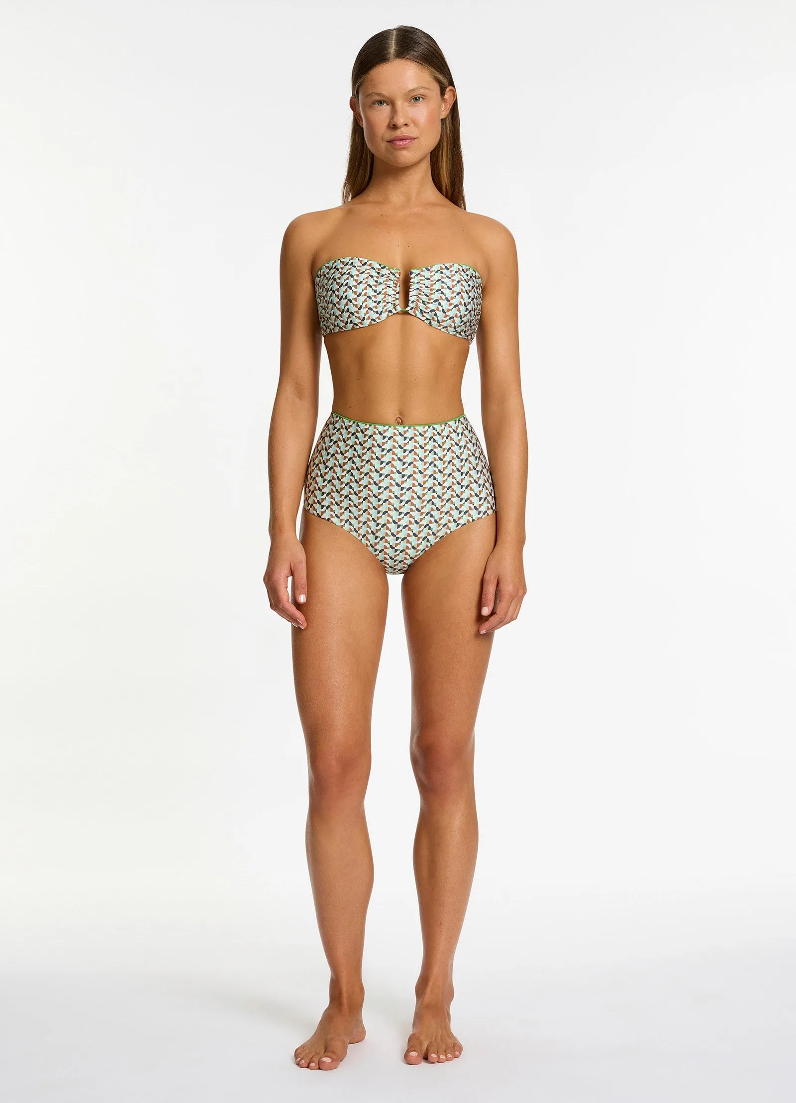 Acacia U Trim Bandeau Bikini Top - Multi