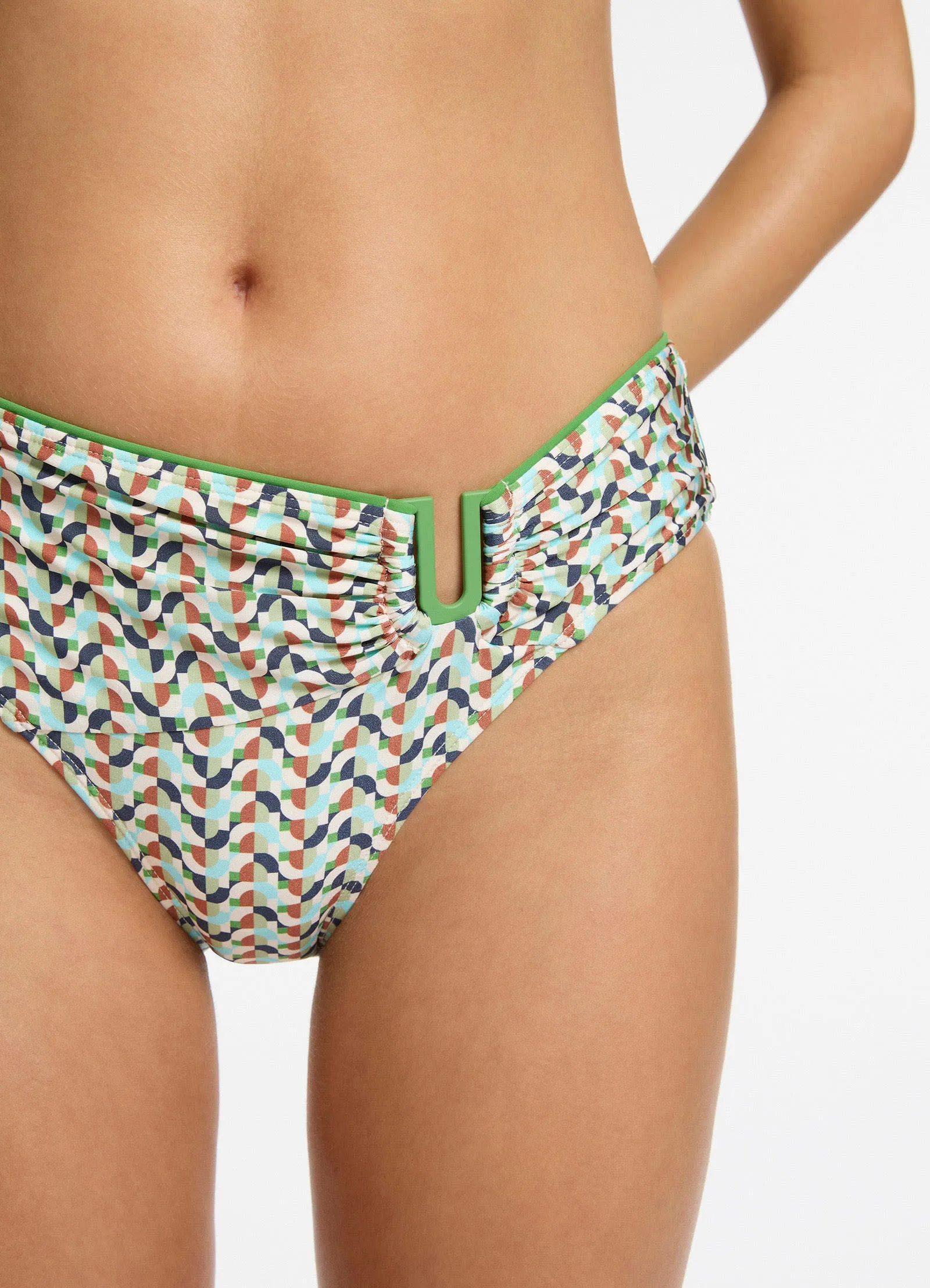 Acacia U Trim Mid Rise Bikini Bottom - Multi