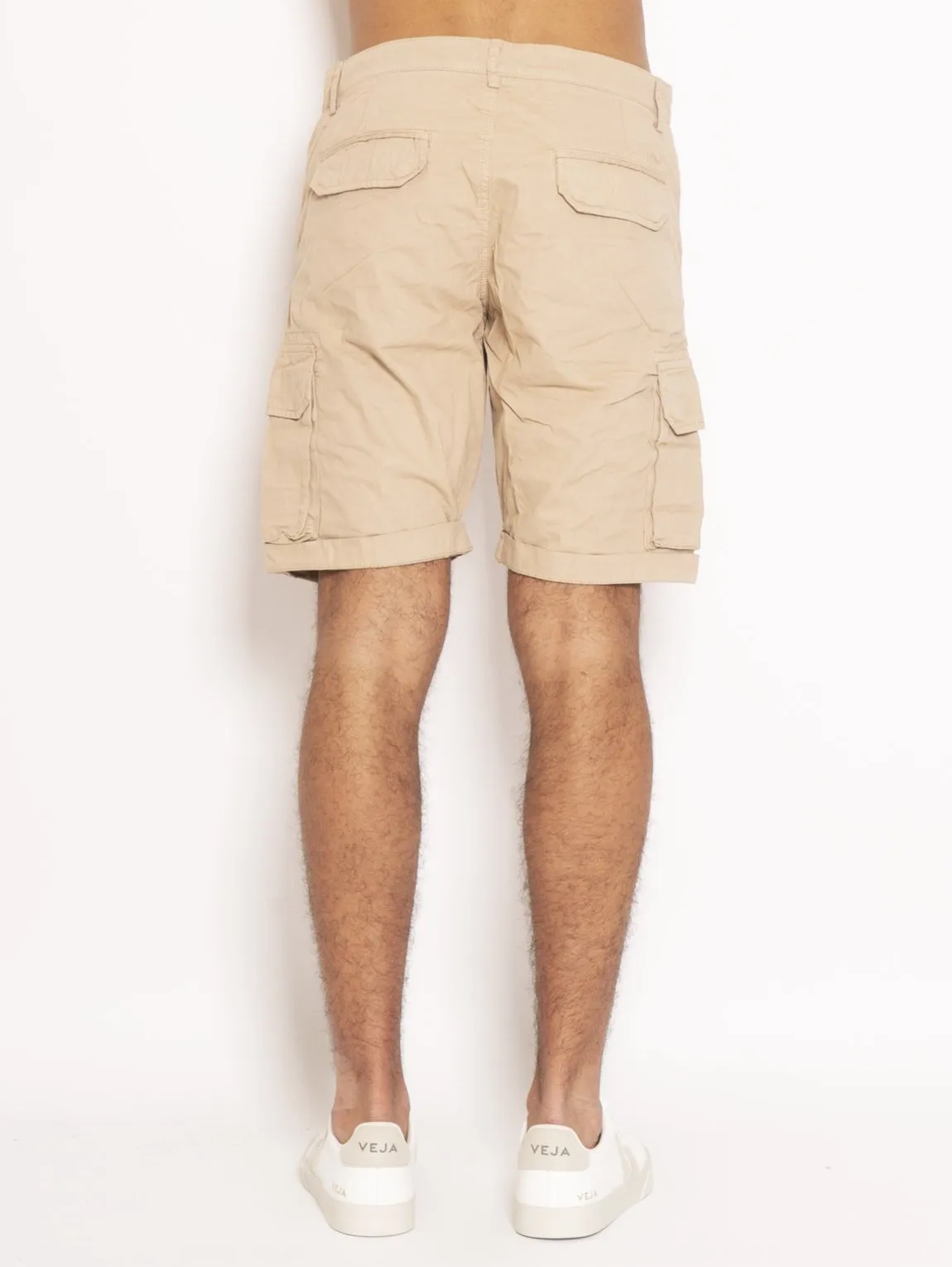 Beige Cargo Bermuda