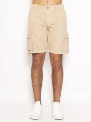 Beige Cargo Bermuda