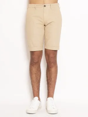 Beige Chinos Cut Bermuda