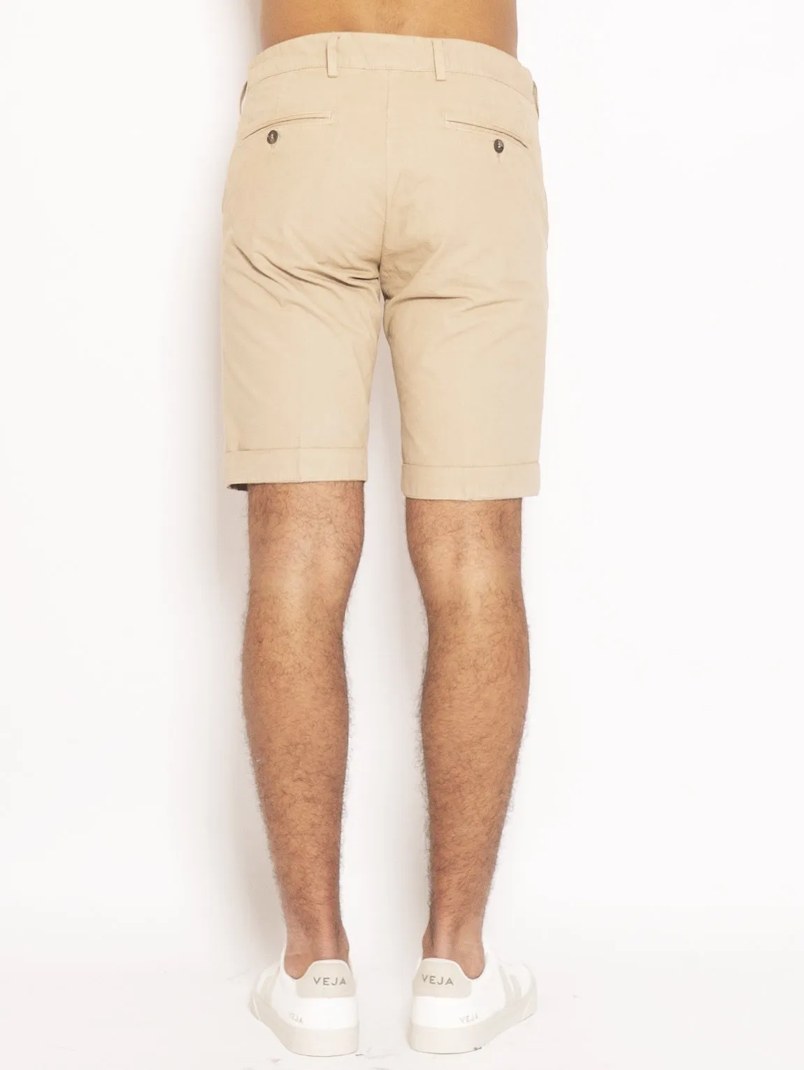 Beige Chinos Cut Bermuda