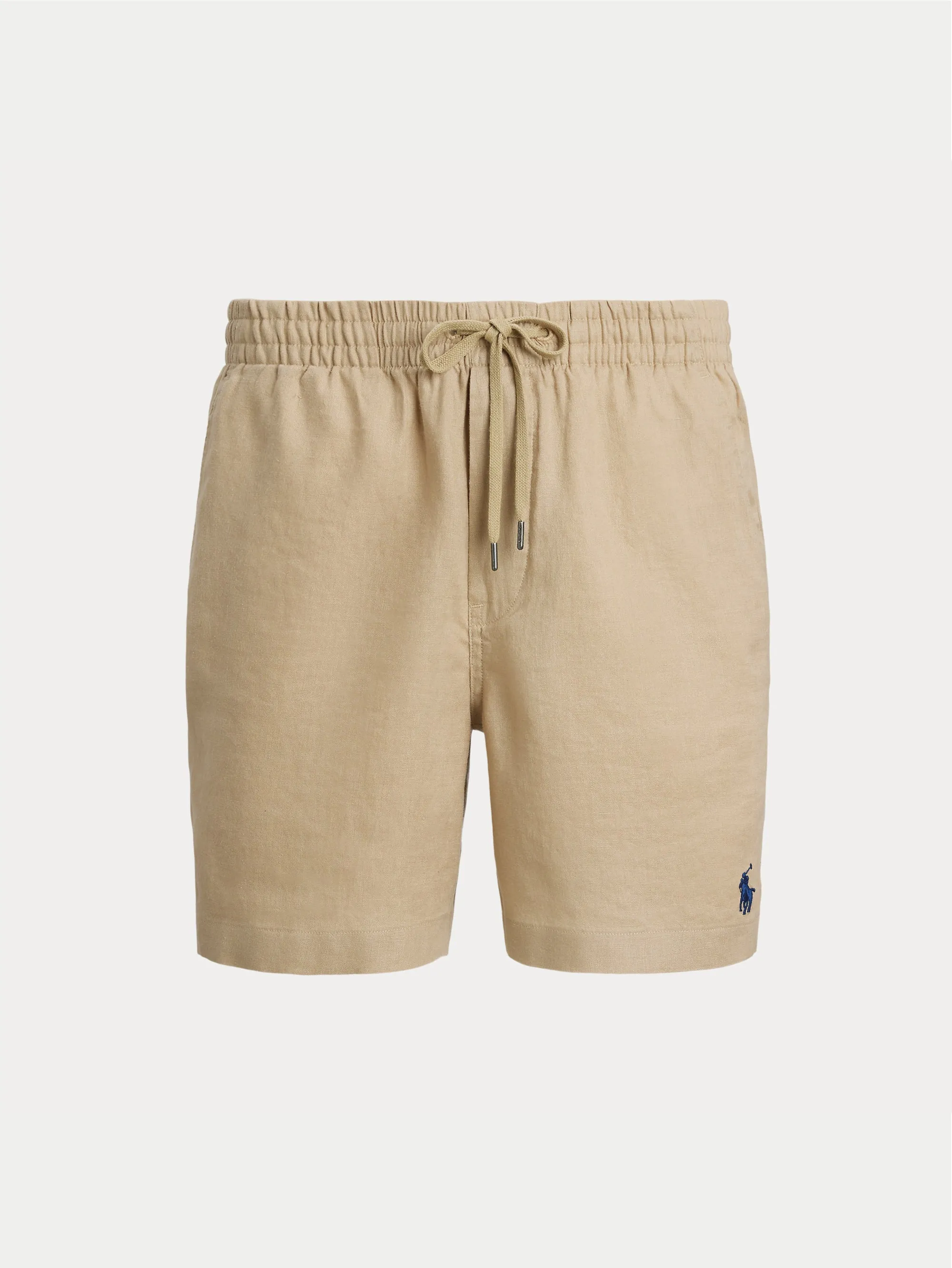 Beige Linen Elasticated Shorts
