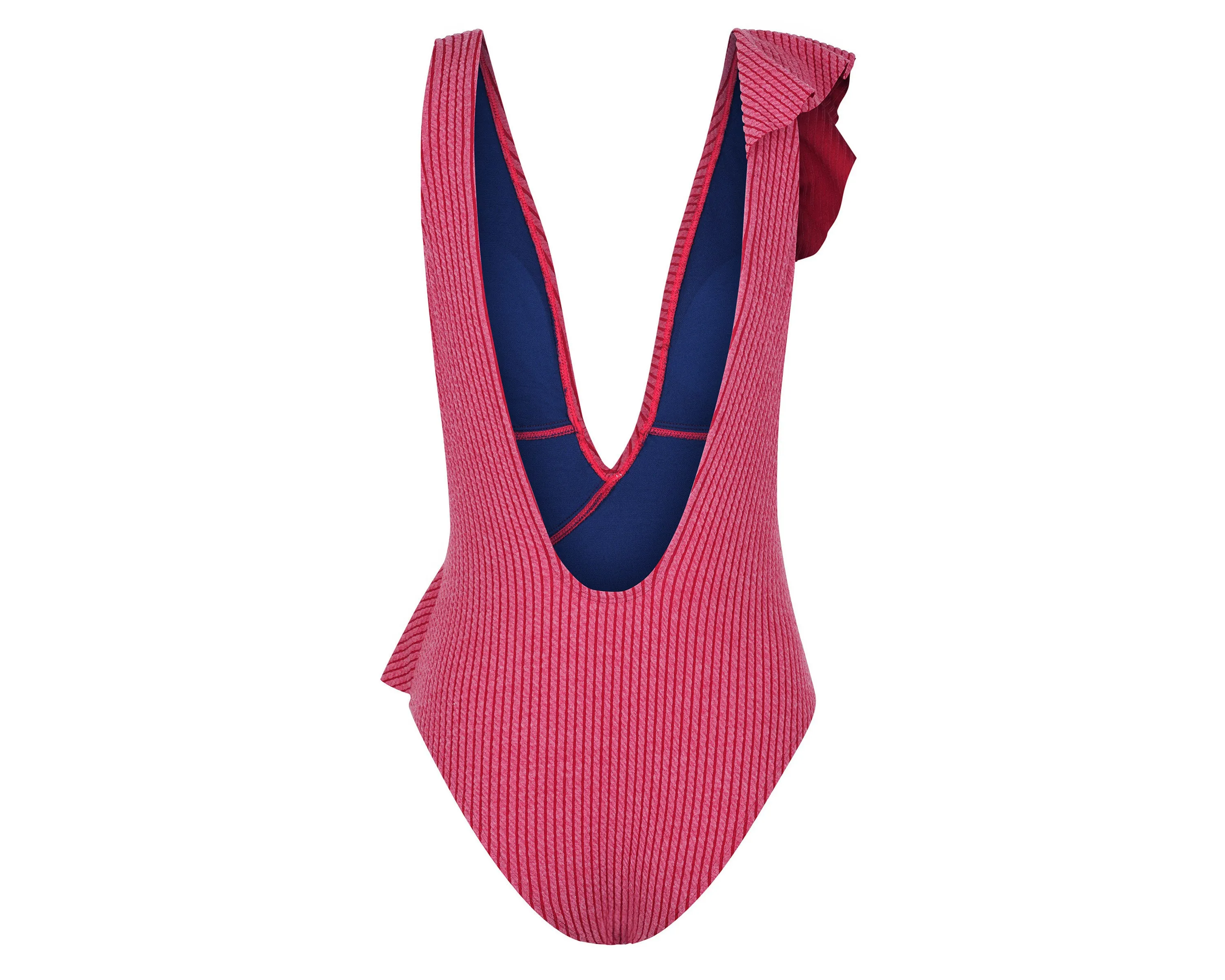 Bella Frill One Piece Suit | Raspberry