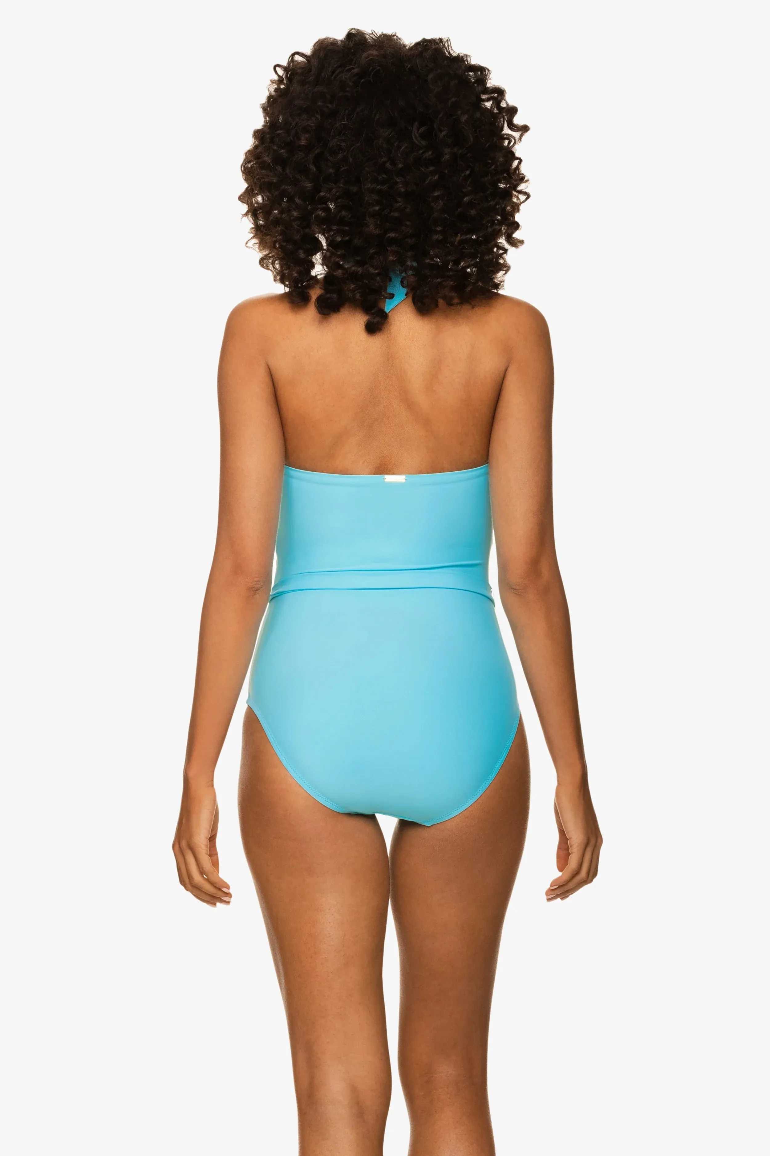 Belted Bandeau One-Piece  |  Sky Blue