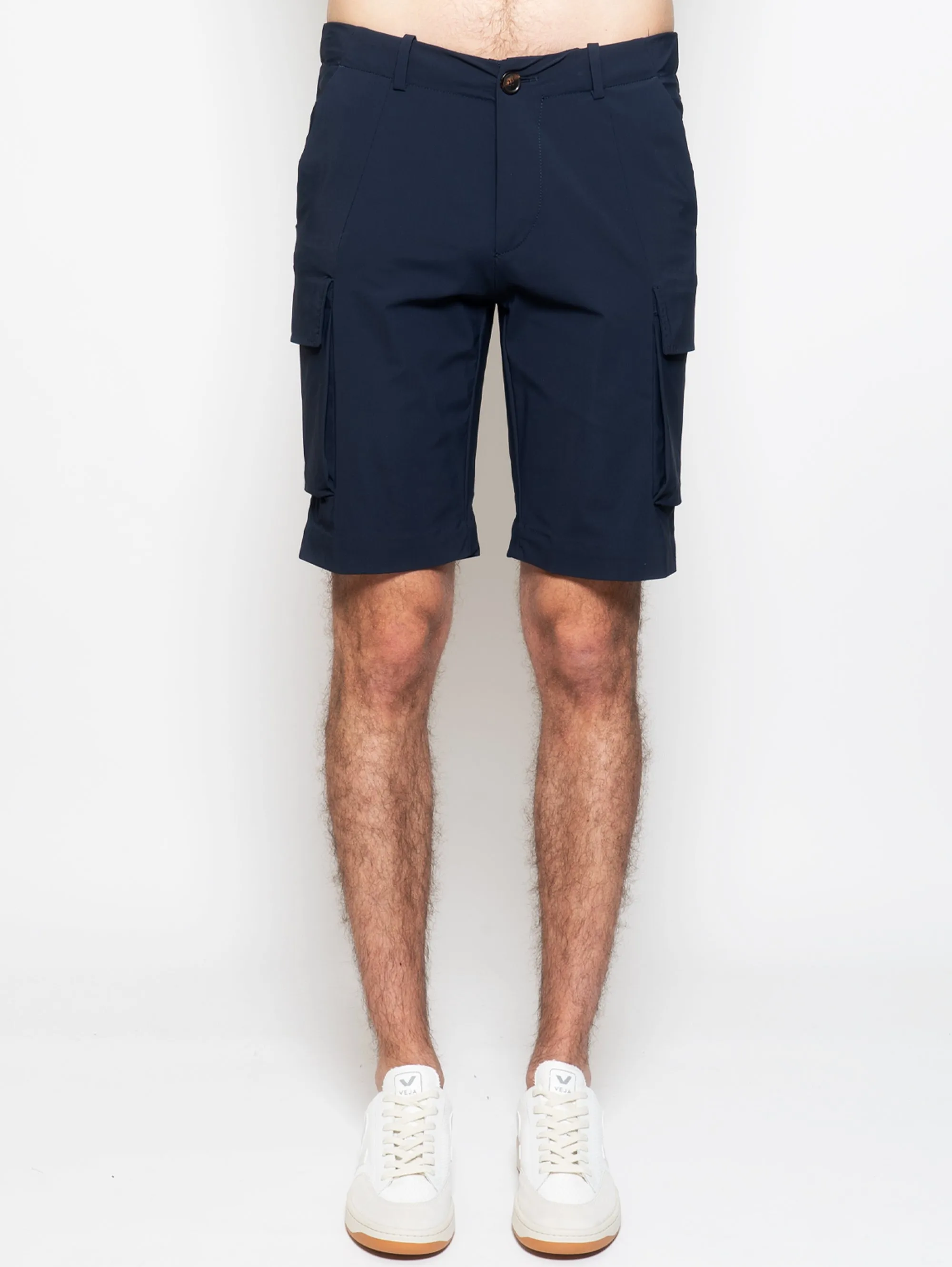 Bermuda Cargo Stretch Blu