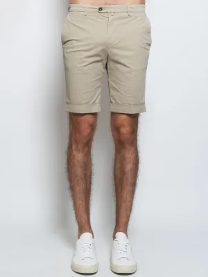 Bermuda Chino in Beige Cotton