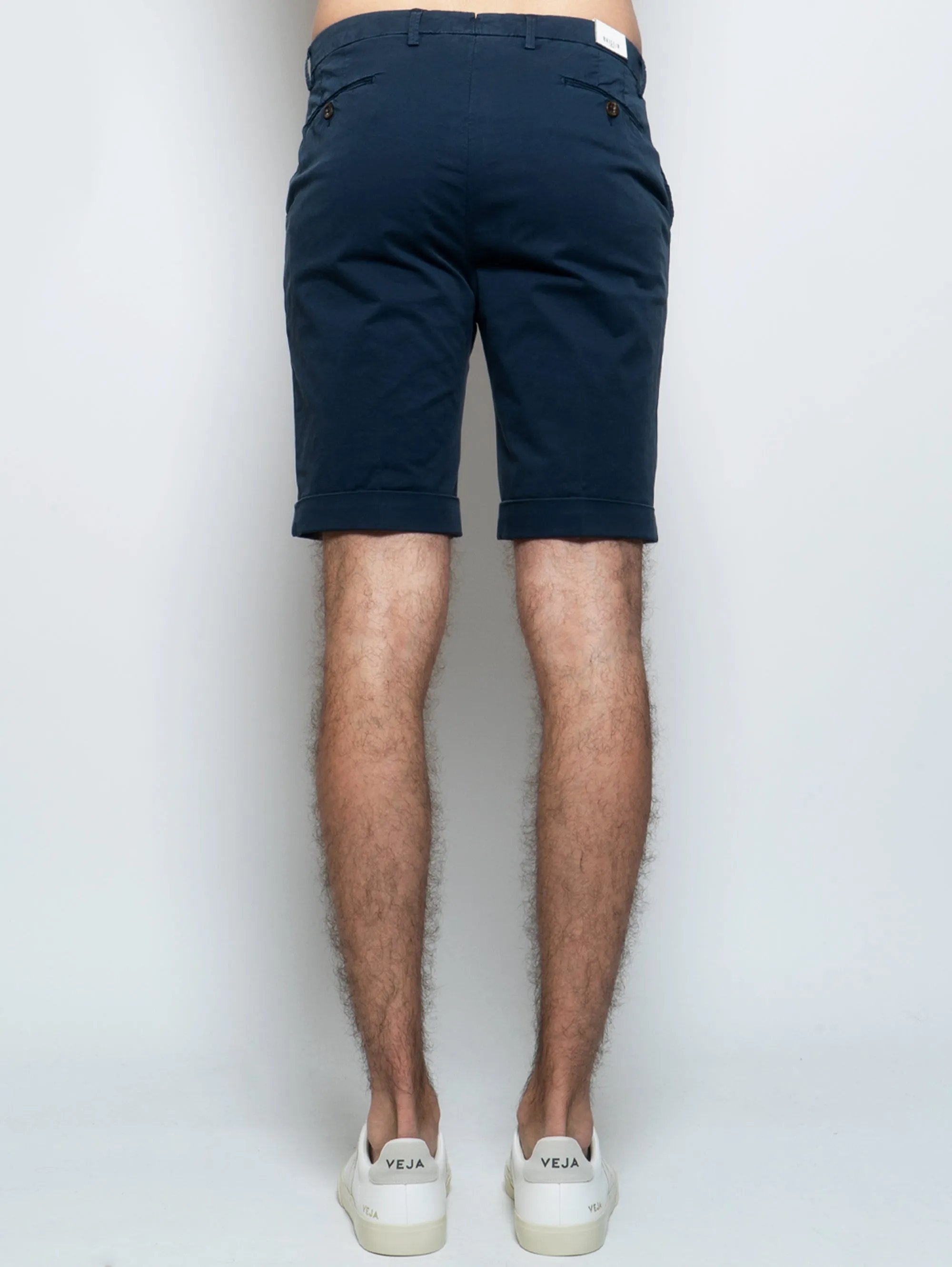Bermuda Chino in Blue Cotton
