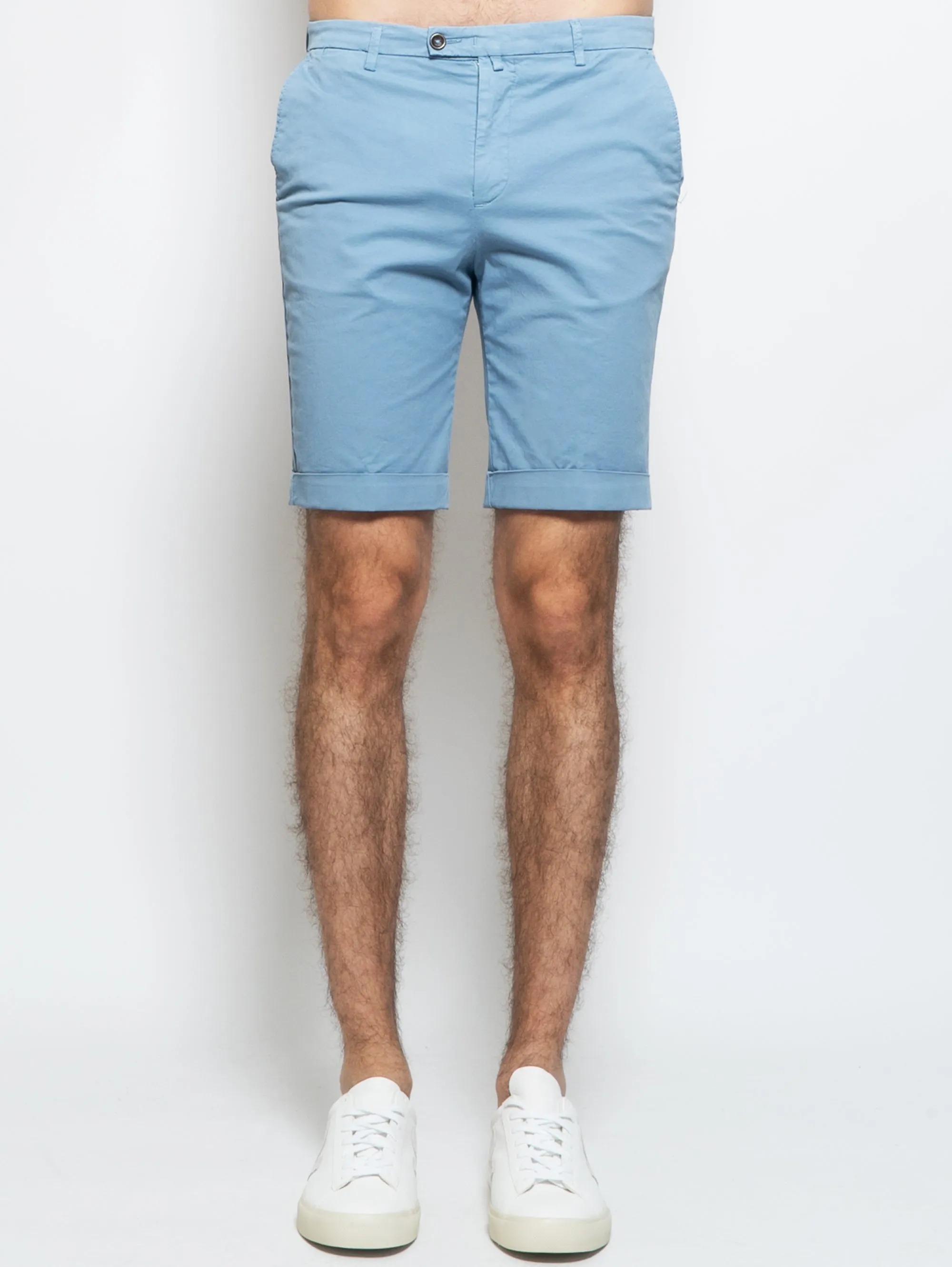 Bermuda Chino in Blue Cotton