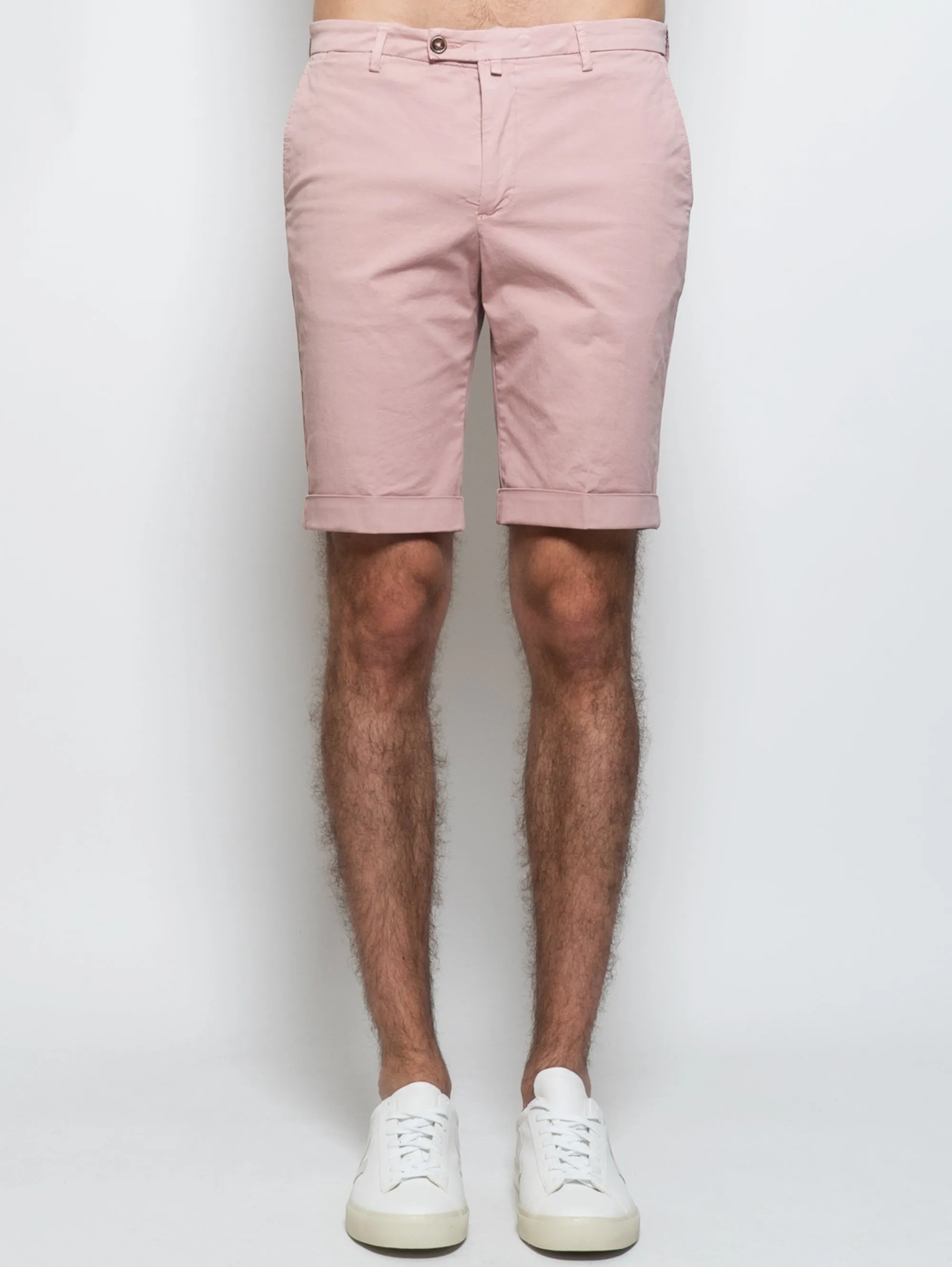 Bermuda Chino in Pink Cotton