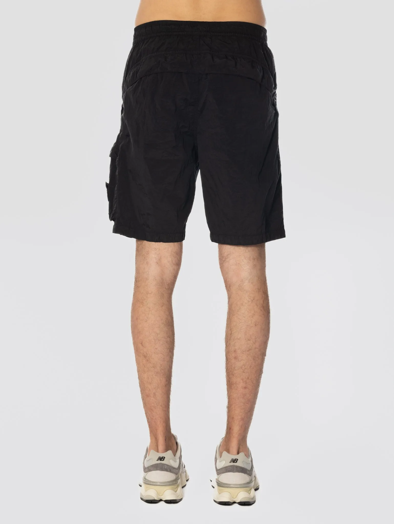 Bermuda Jogger in Nylon Metal Nero