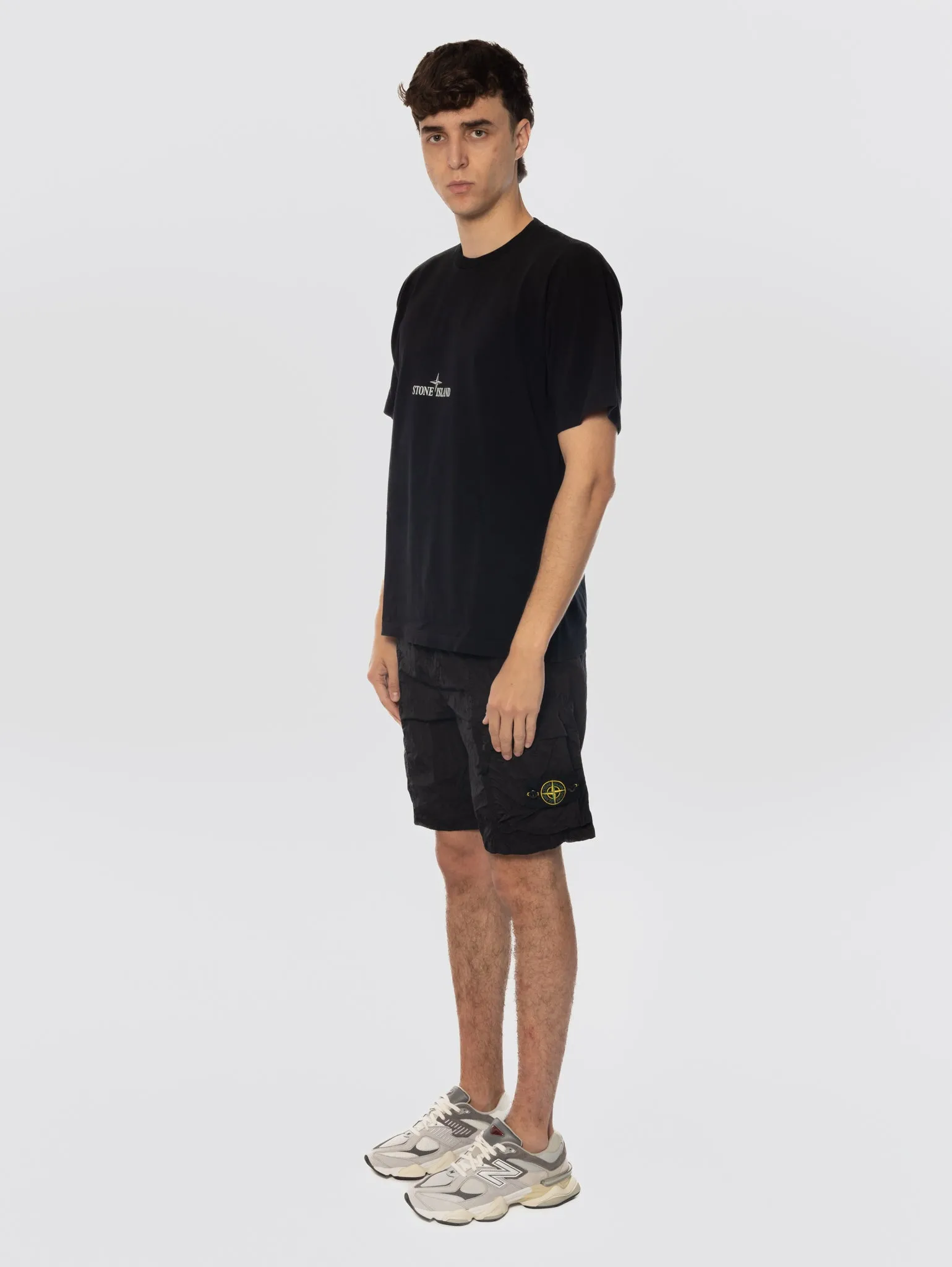 Bermuda Jogger in Nylon Metal Nero