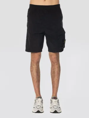 Bermuda Jogger in Nylon Metal Nero