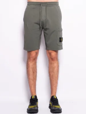 Bermuda shorts in moss fleece