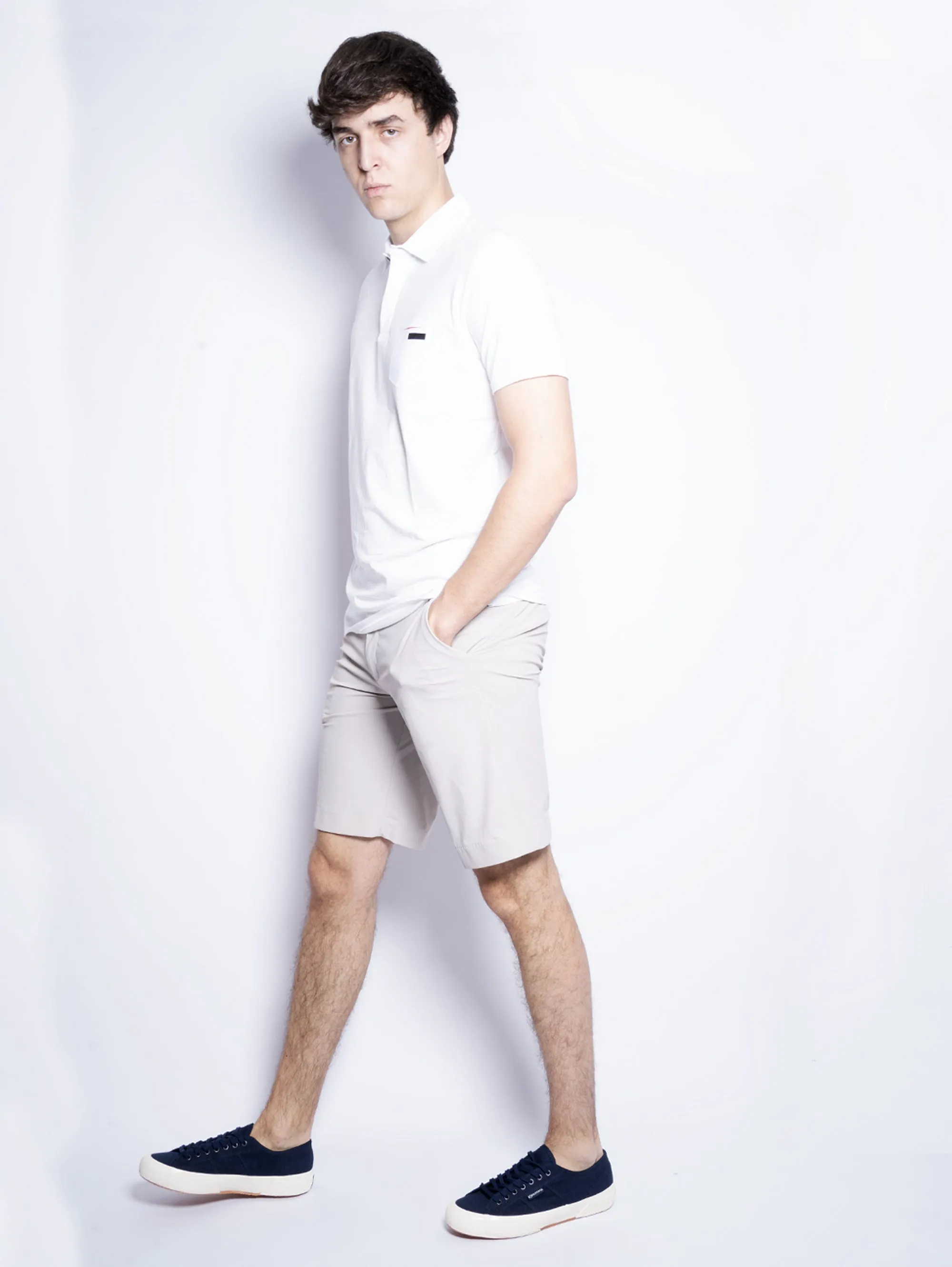Bermuda shorts in Stretch Sand fabric