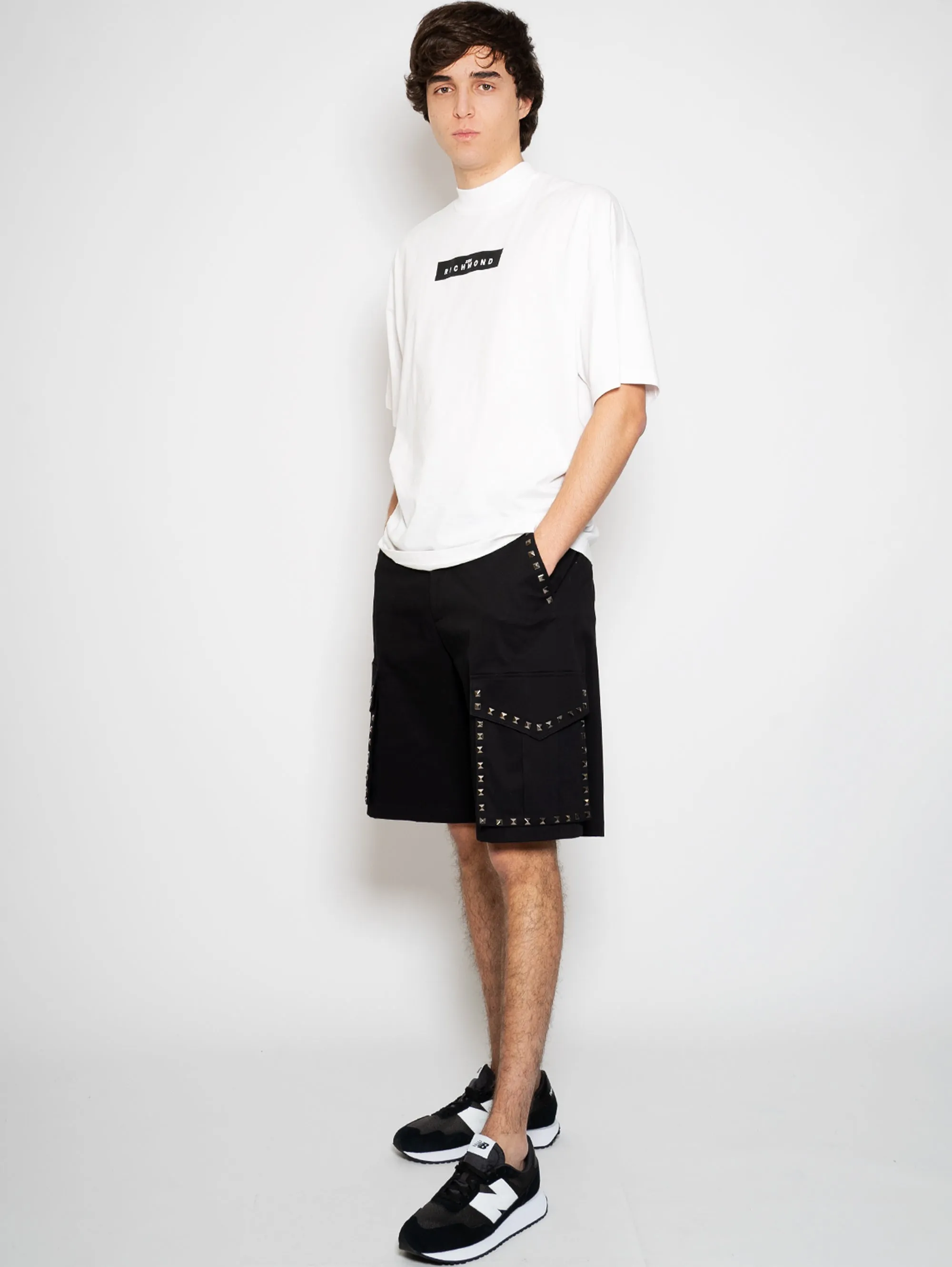 Bermuda with Studs Black