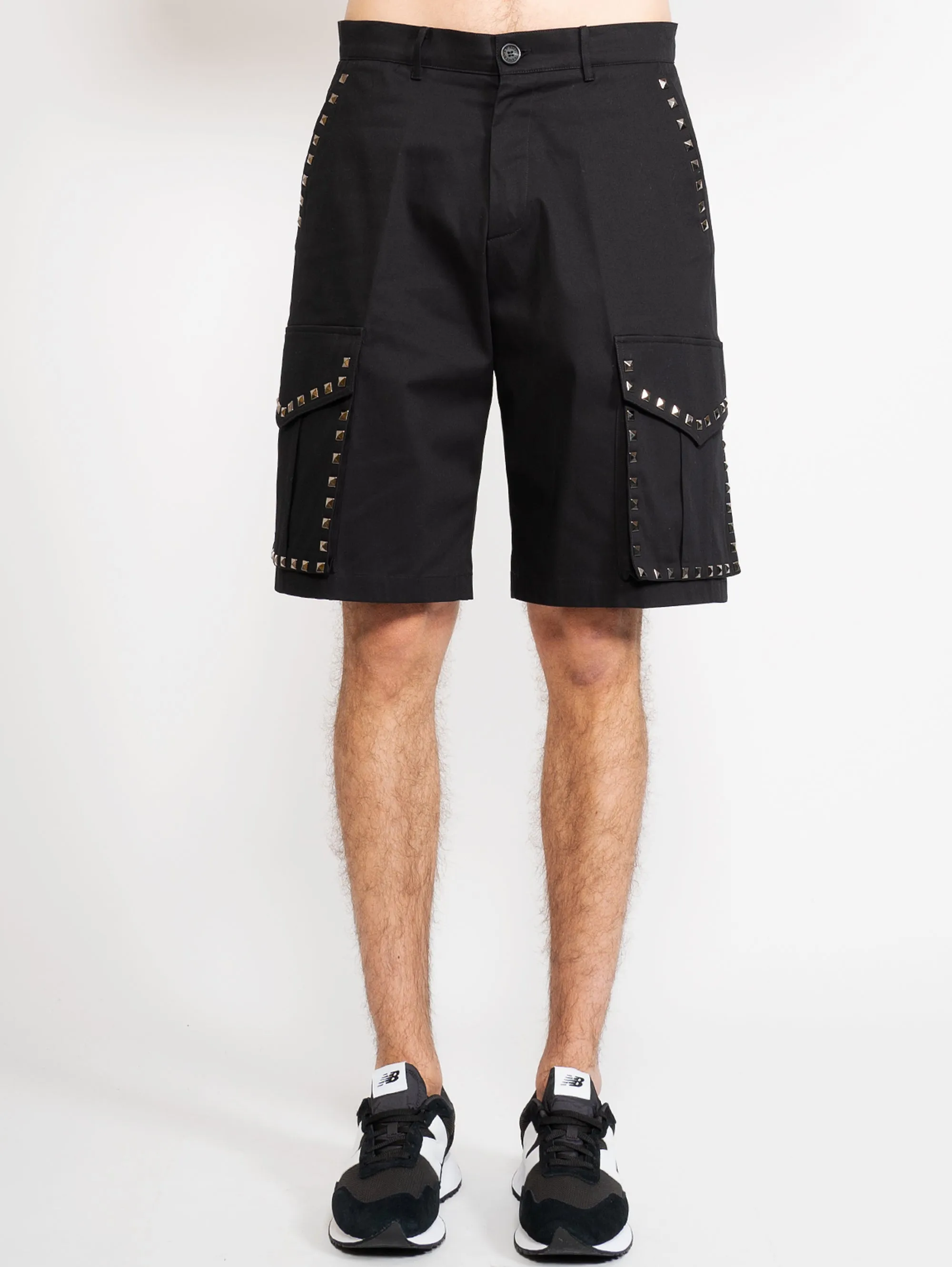Bermuda with Studs Black