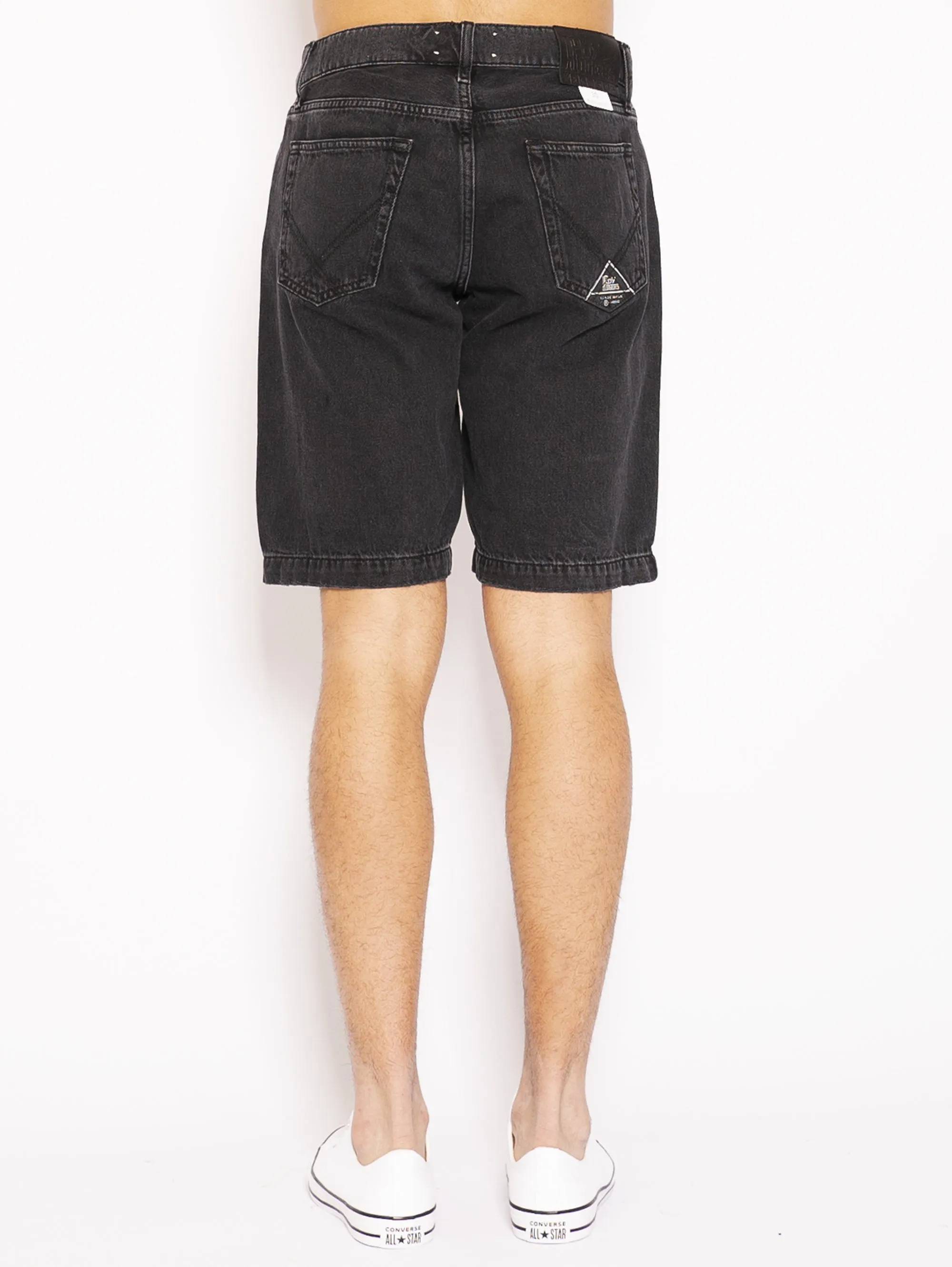 Black Black Denim Bermuda Shorts