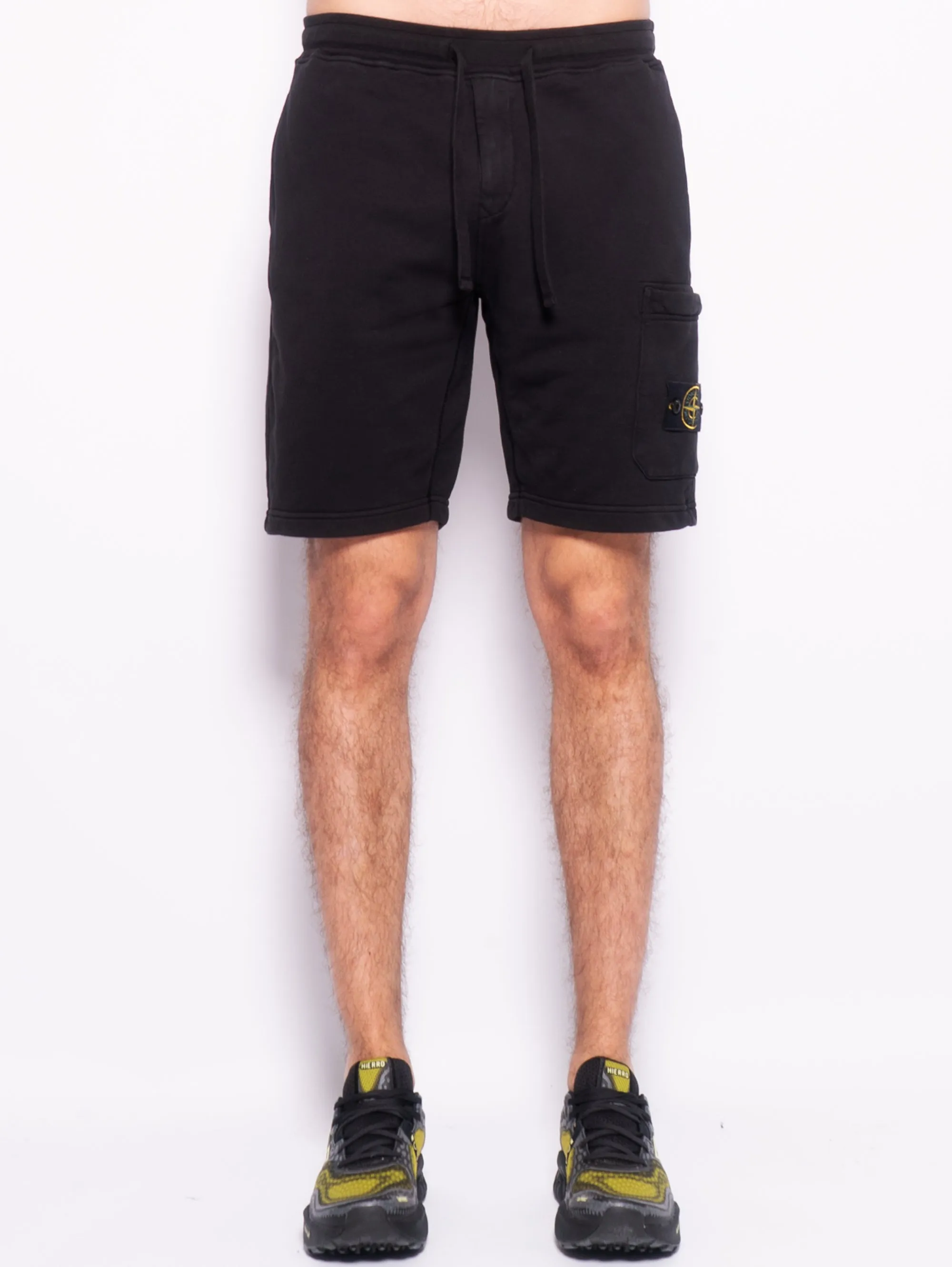 Black fleece Bermuda shorts