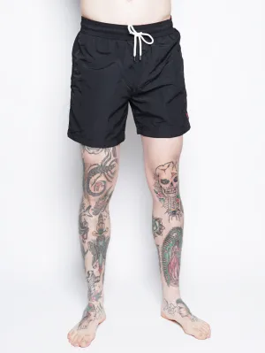 Black swim shorts