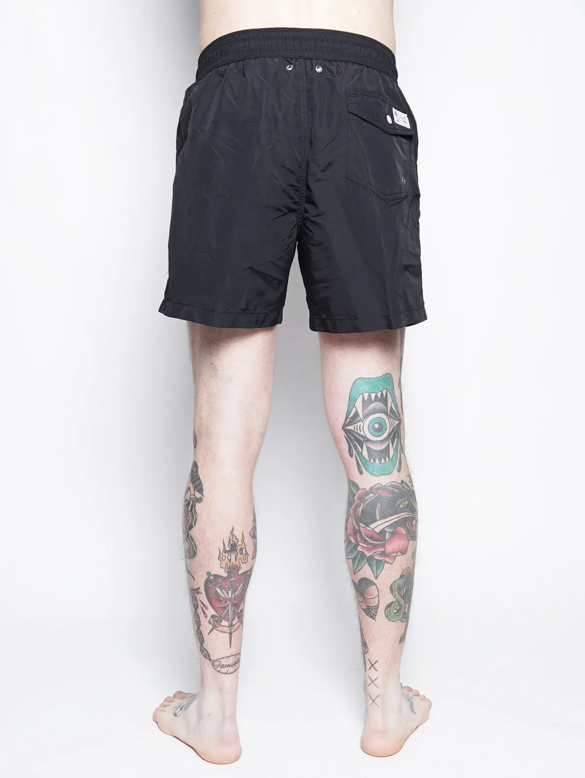 Black swim shorts