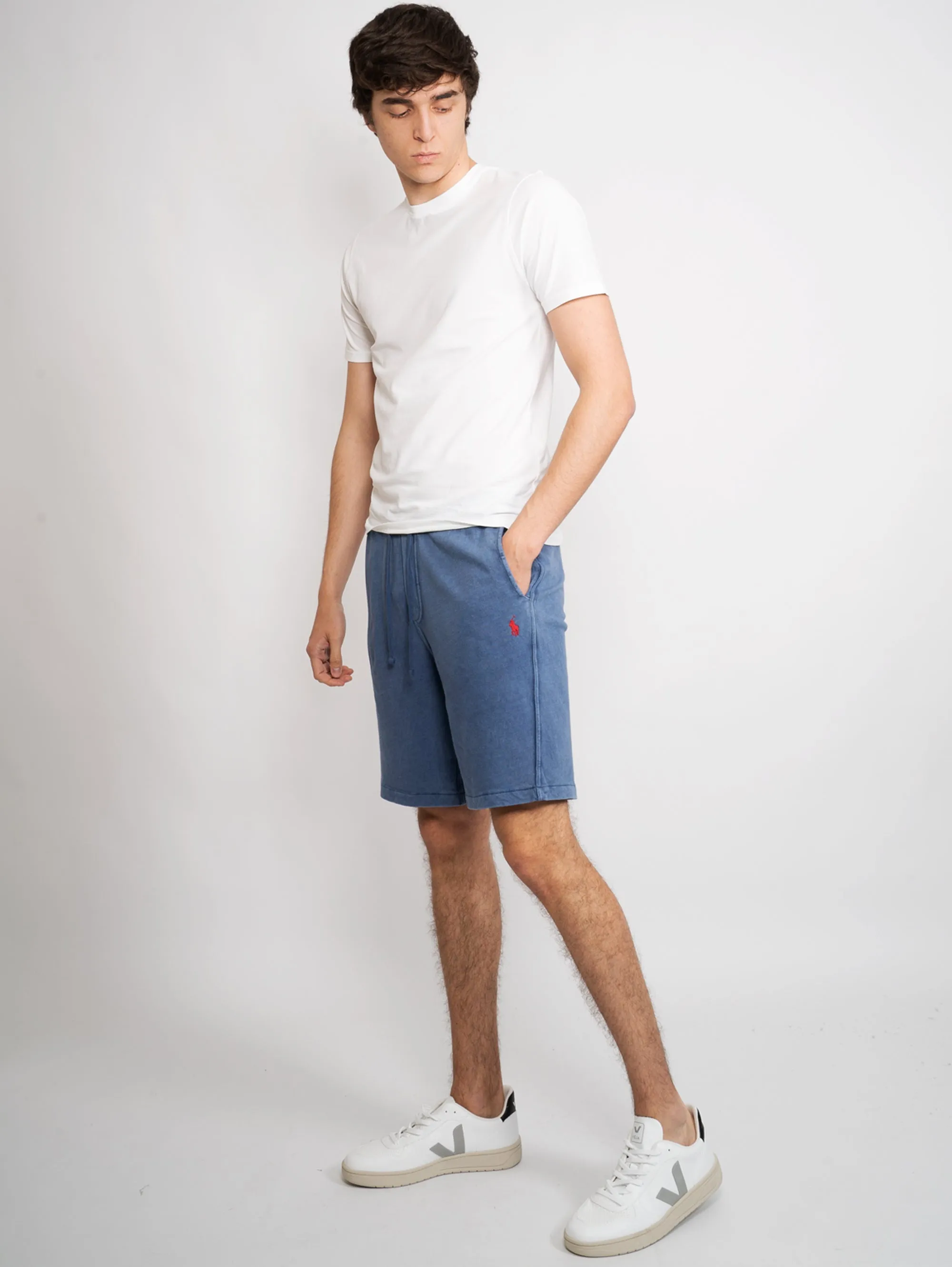 Blue Cotton Bermuda Shorts