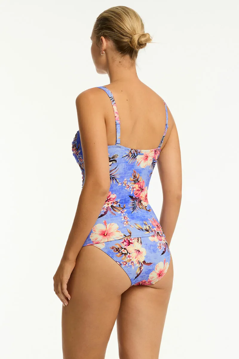 Blue Hawaii Twist Front Tankini