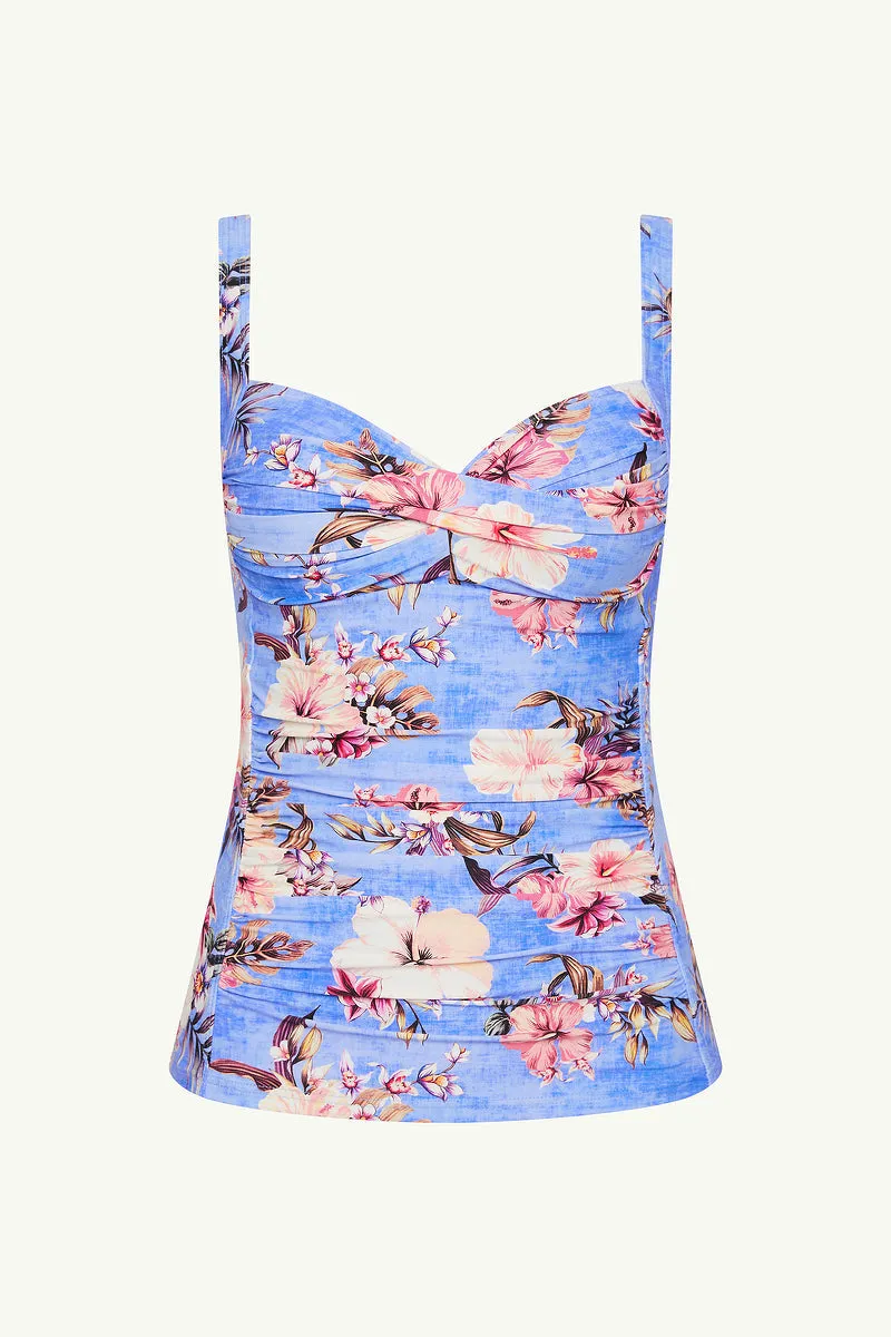 Blue Hawaii Twist Front Tankini