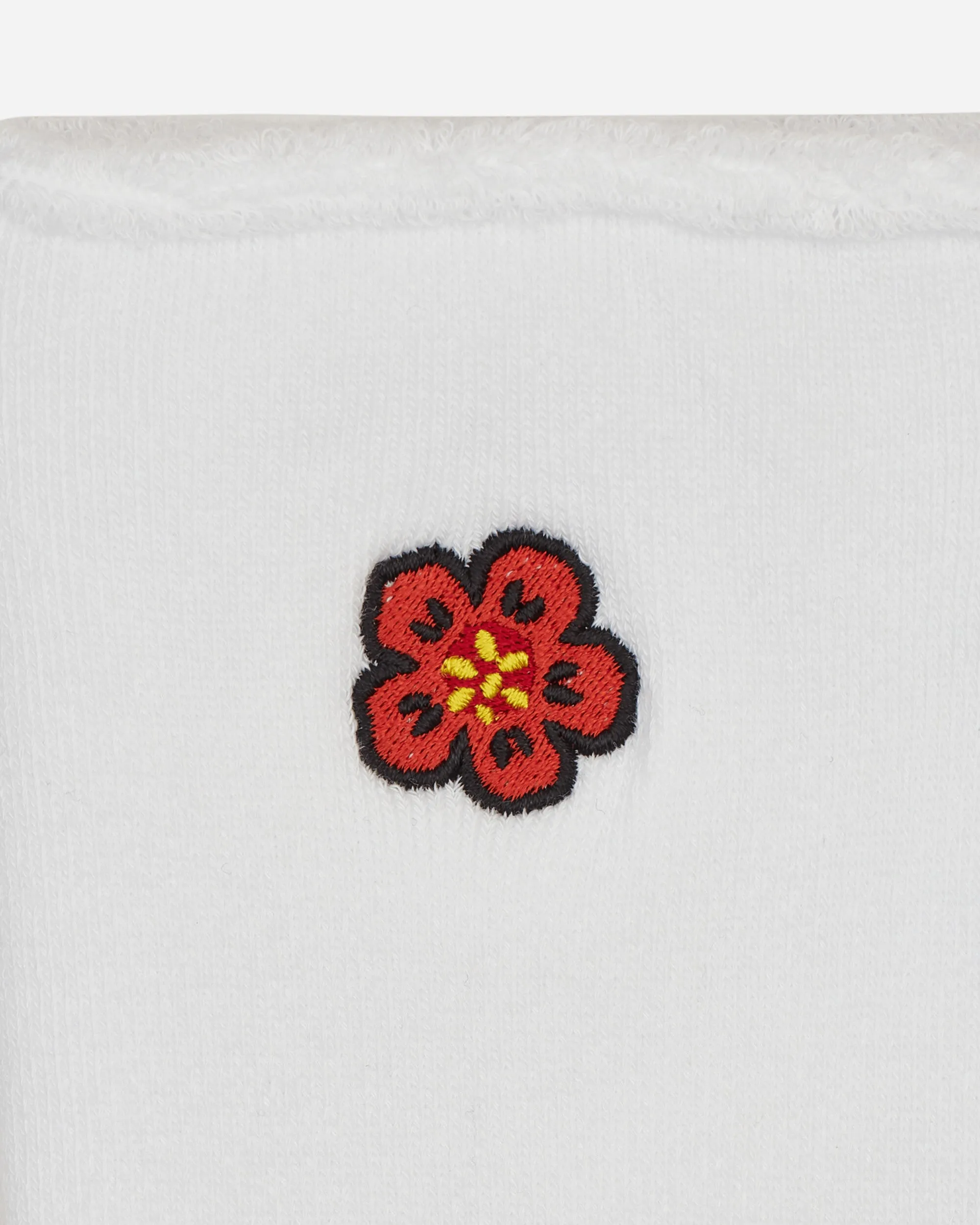 'Boke Flower' Crest Socks White