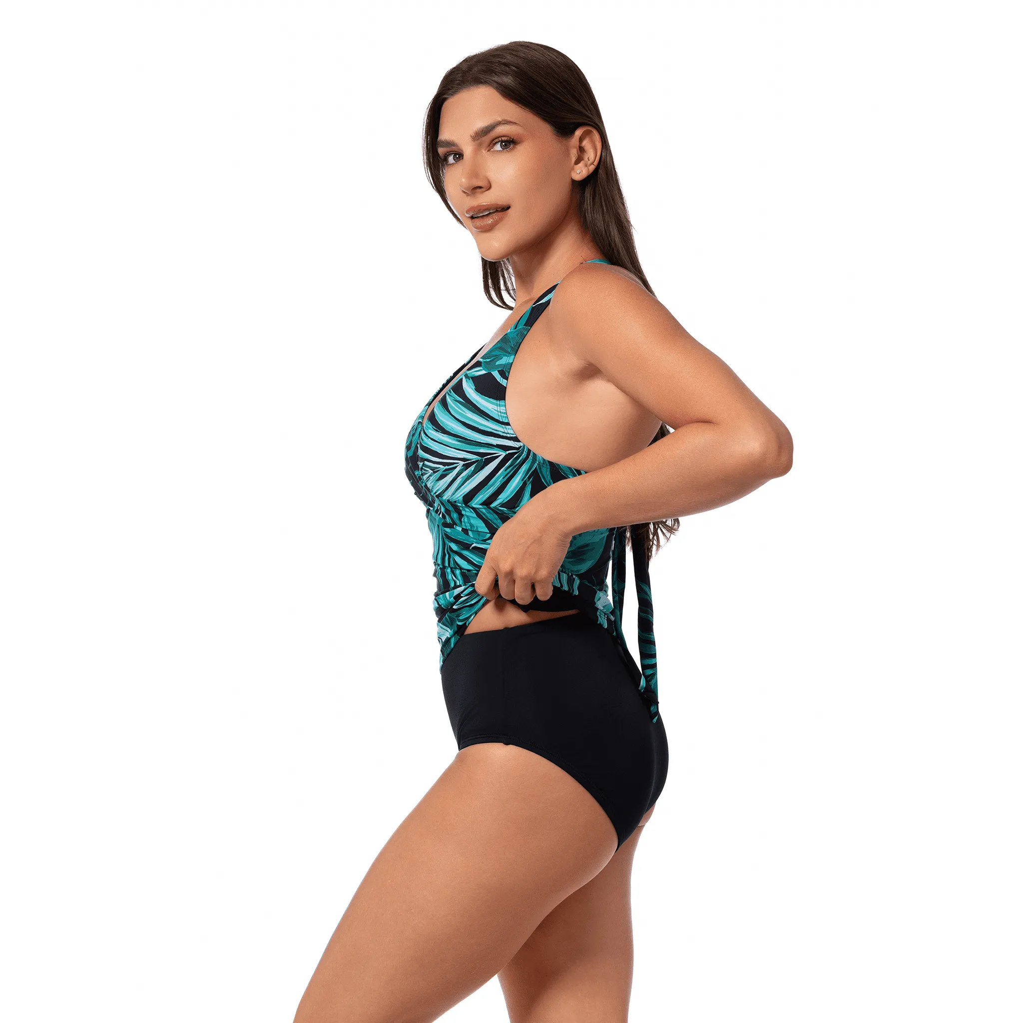 BOLD PARADISE LOUISE WRAP TANKINI TOP