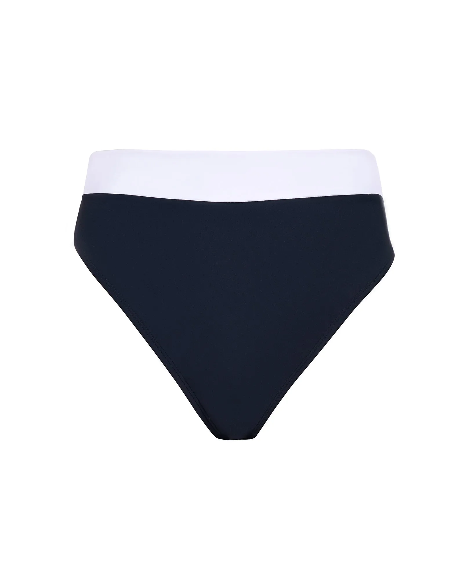 Brazilian Ruched Back Kini Bottom - Black/White