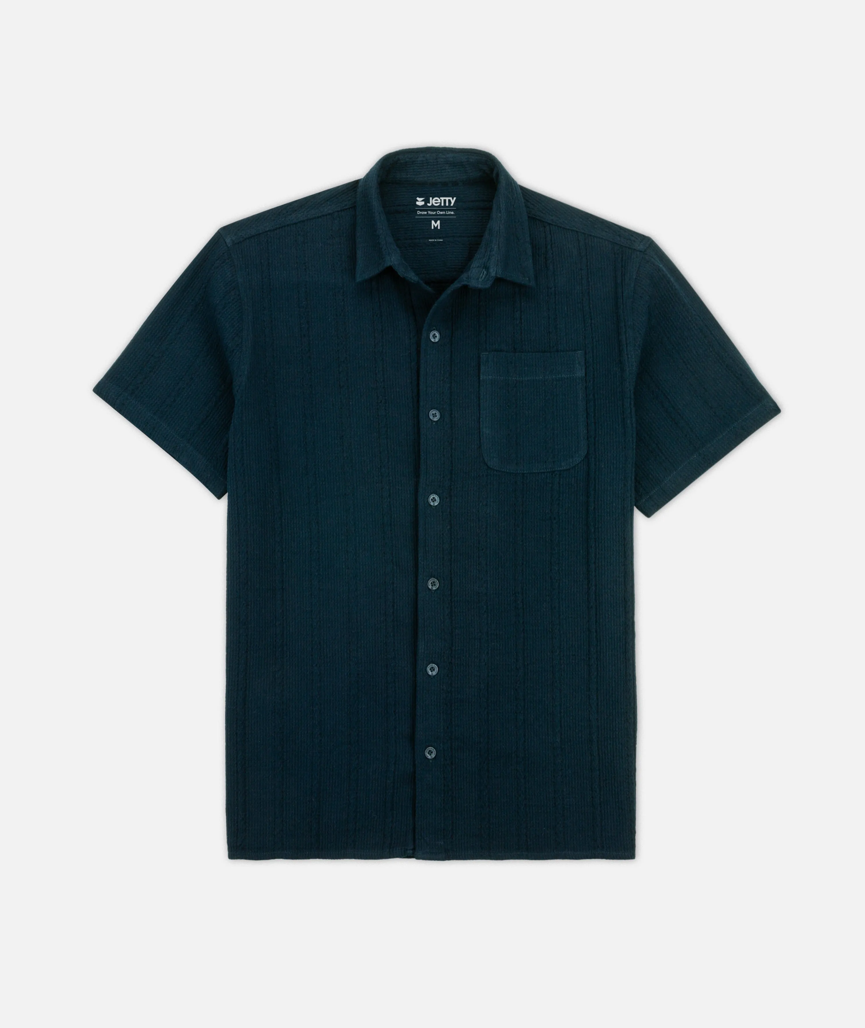 Breeze Jacquard Shirt - Navy