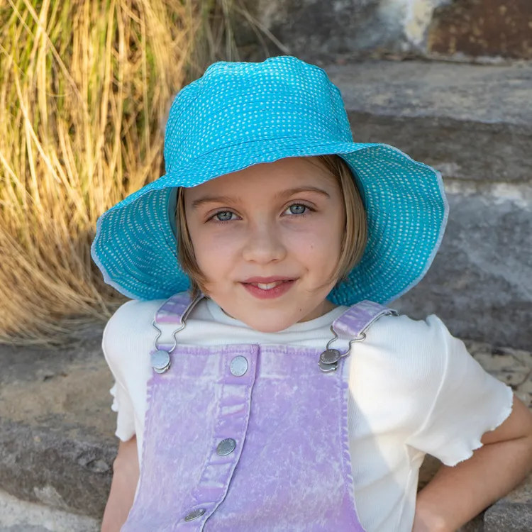Cancer Council Bonnie Petite Bucket Hat - Turquoise