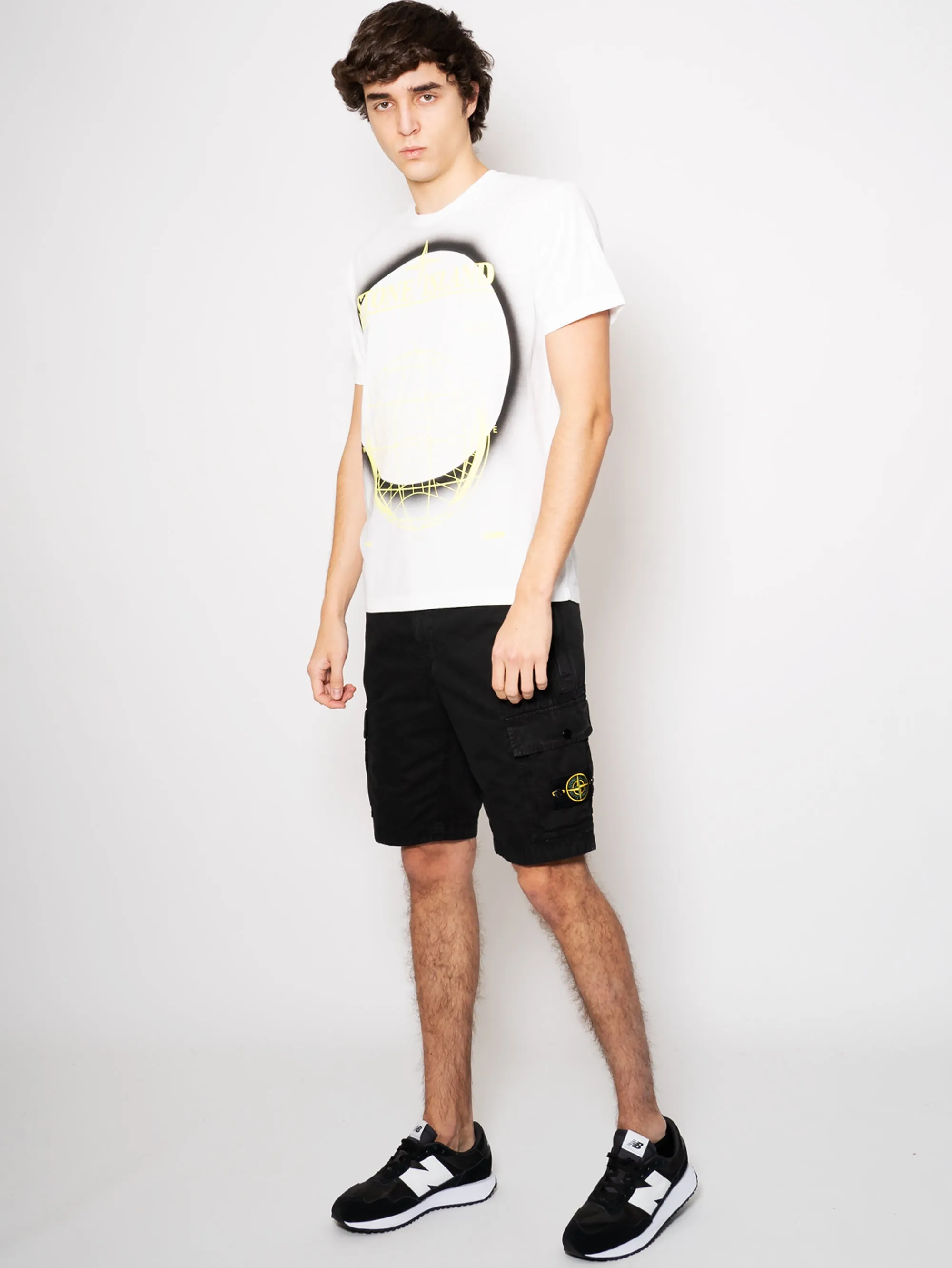Cargo Bermuda in Black Cotton