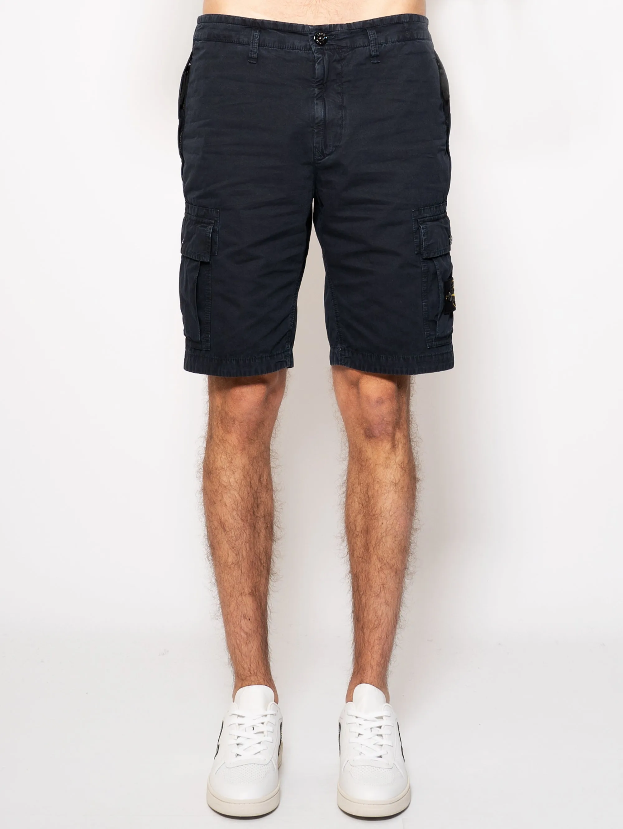 Cargo Bermuda in Blue Cotton