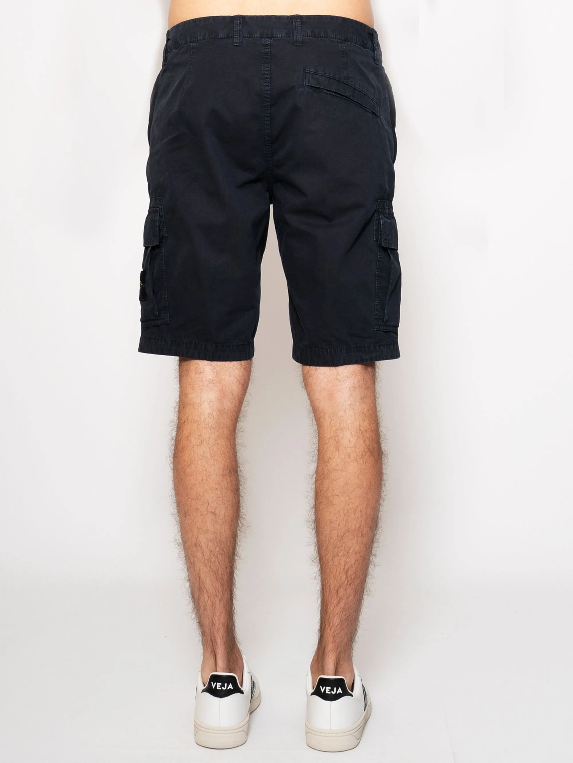 Cargo Bermuda in Blue Cotton