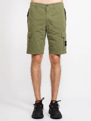 Cargo Bermuda in Green Cotton