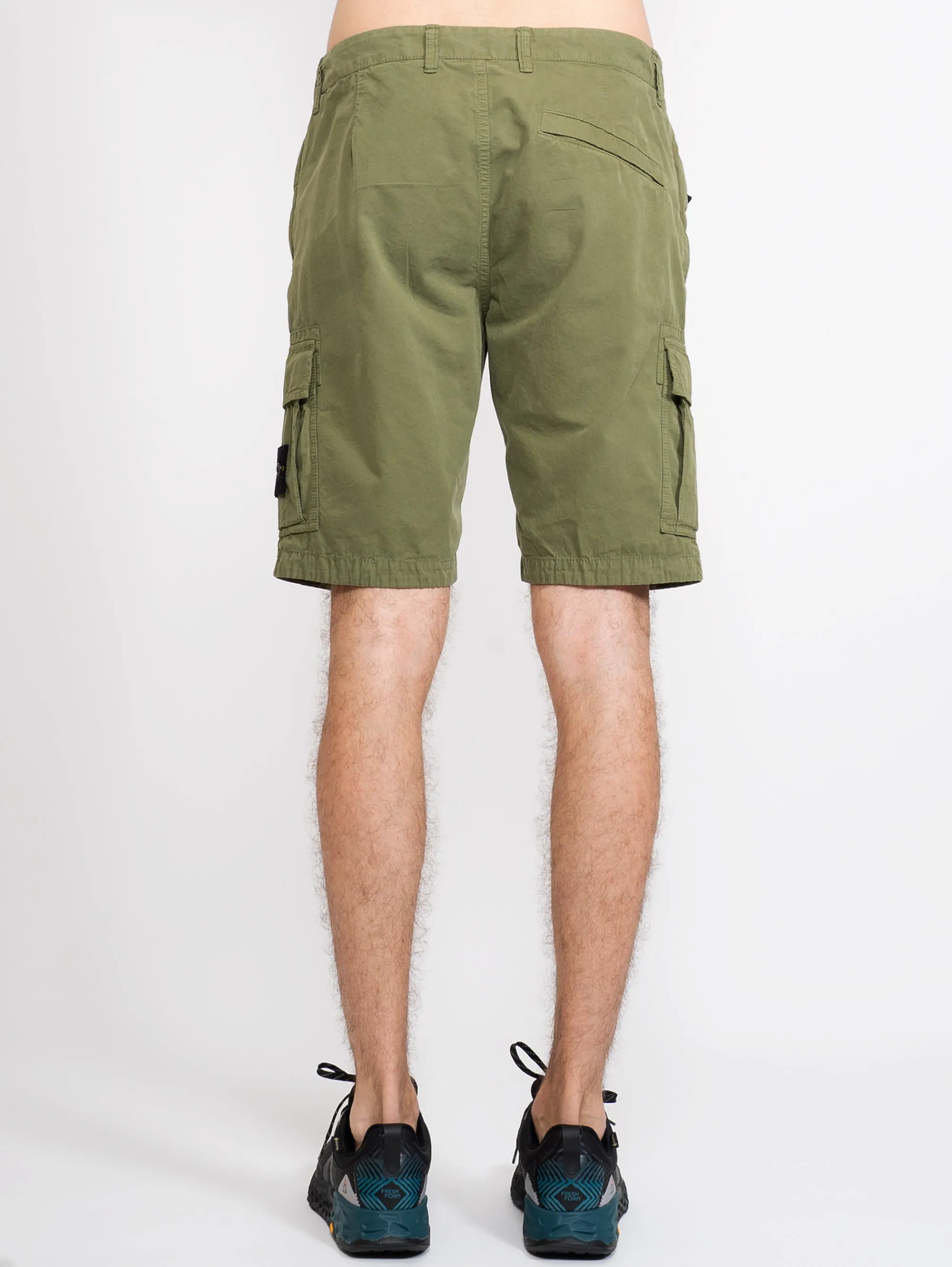 Cargo Bermuda in Green Cotton