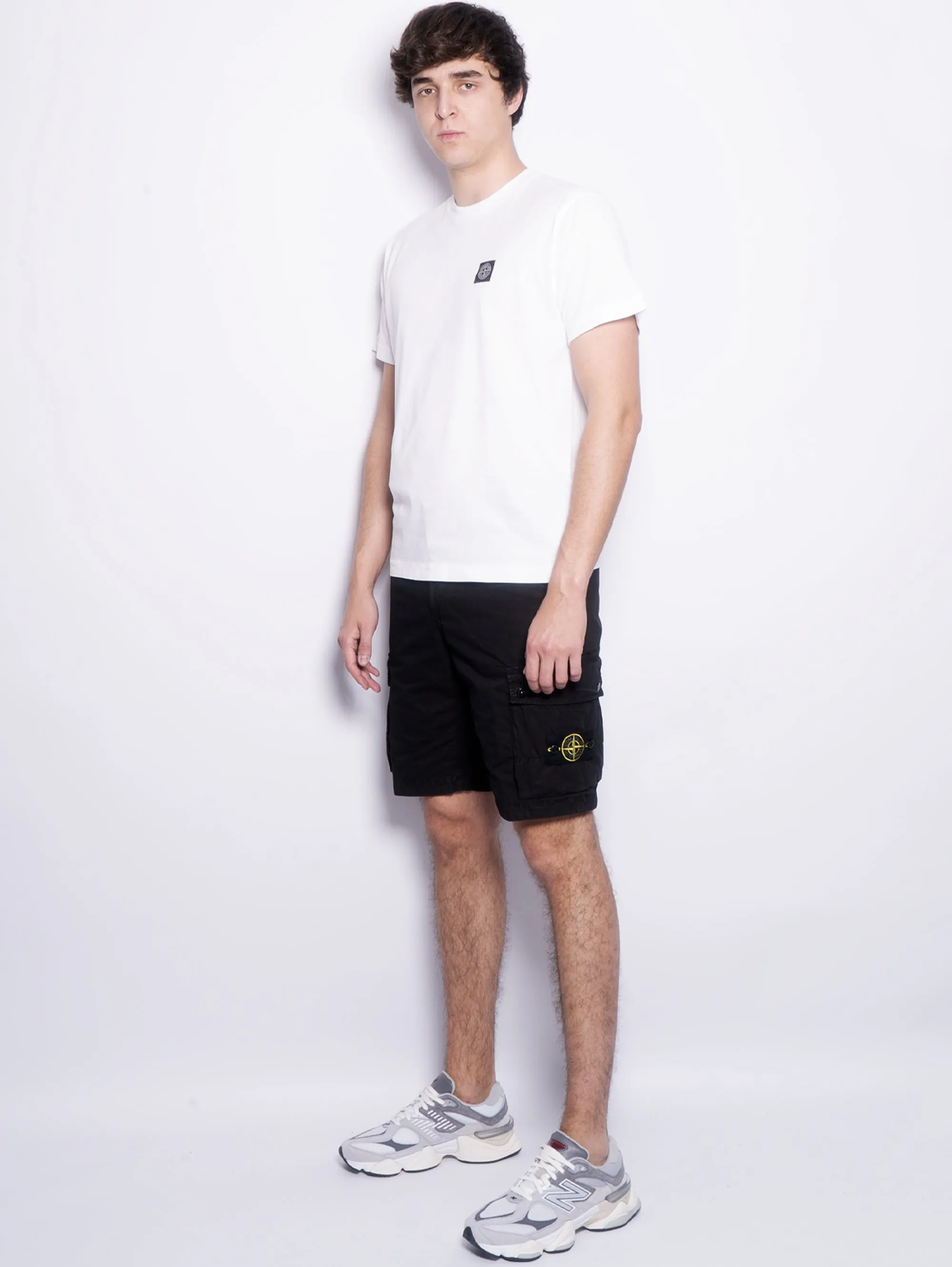 Cargo Bermuda shorts with Old Black treatment
