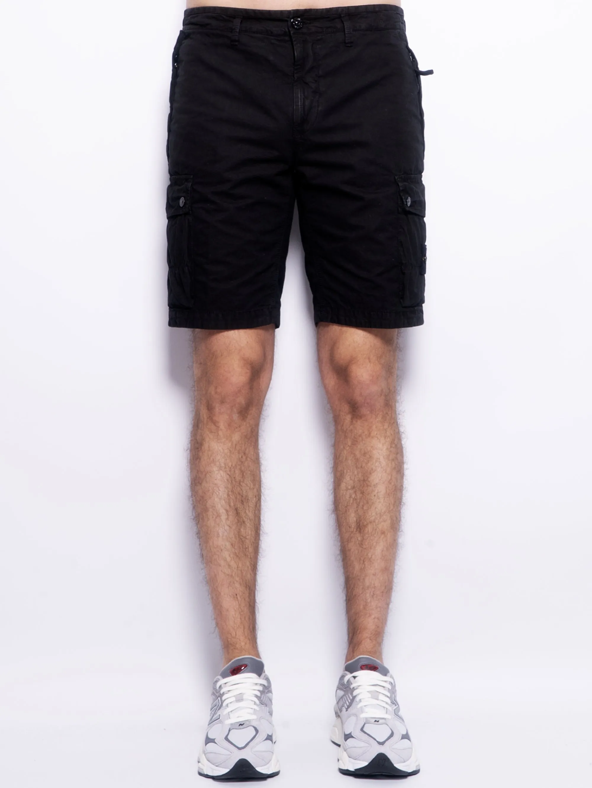 Cargo Bermuda shorts with Old Black treatment