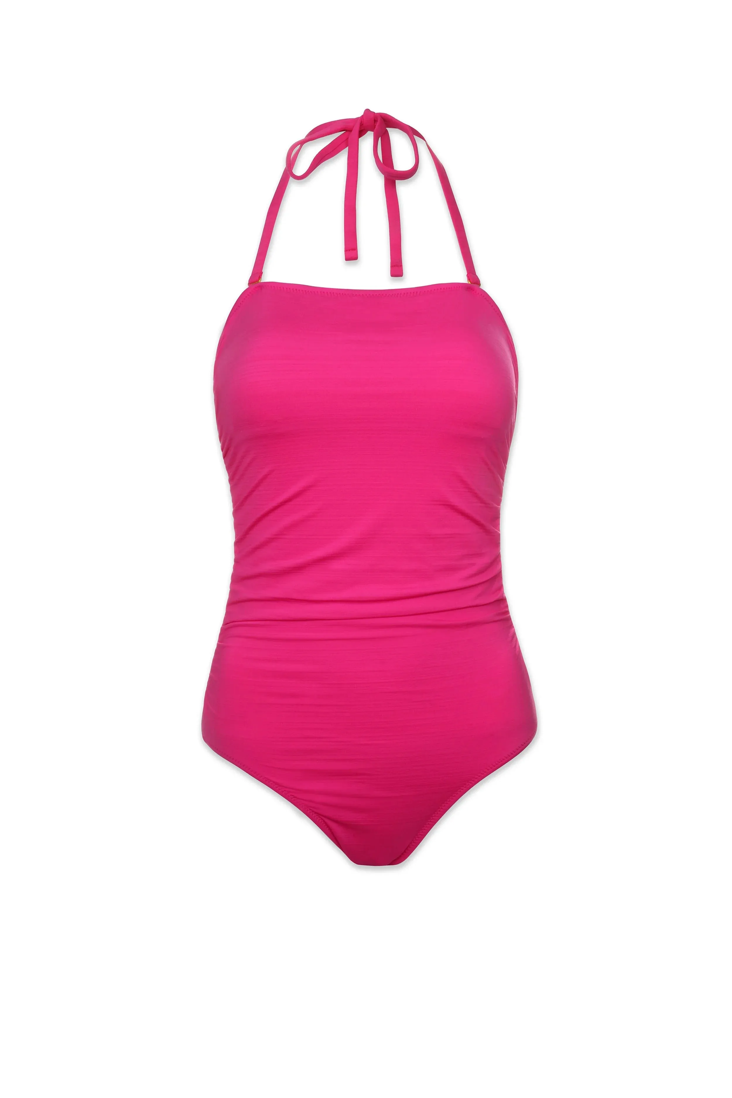 Classic Bandeau One-Piece  |  Textured Lotus Pink