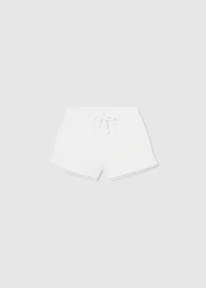 Cora Baby Chenille Shorts - White