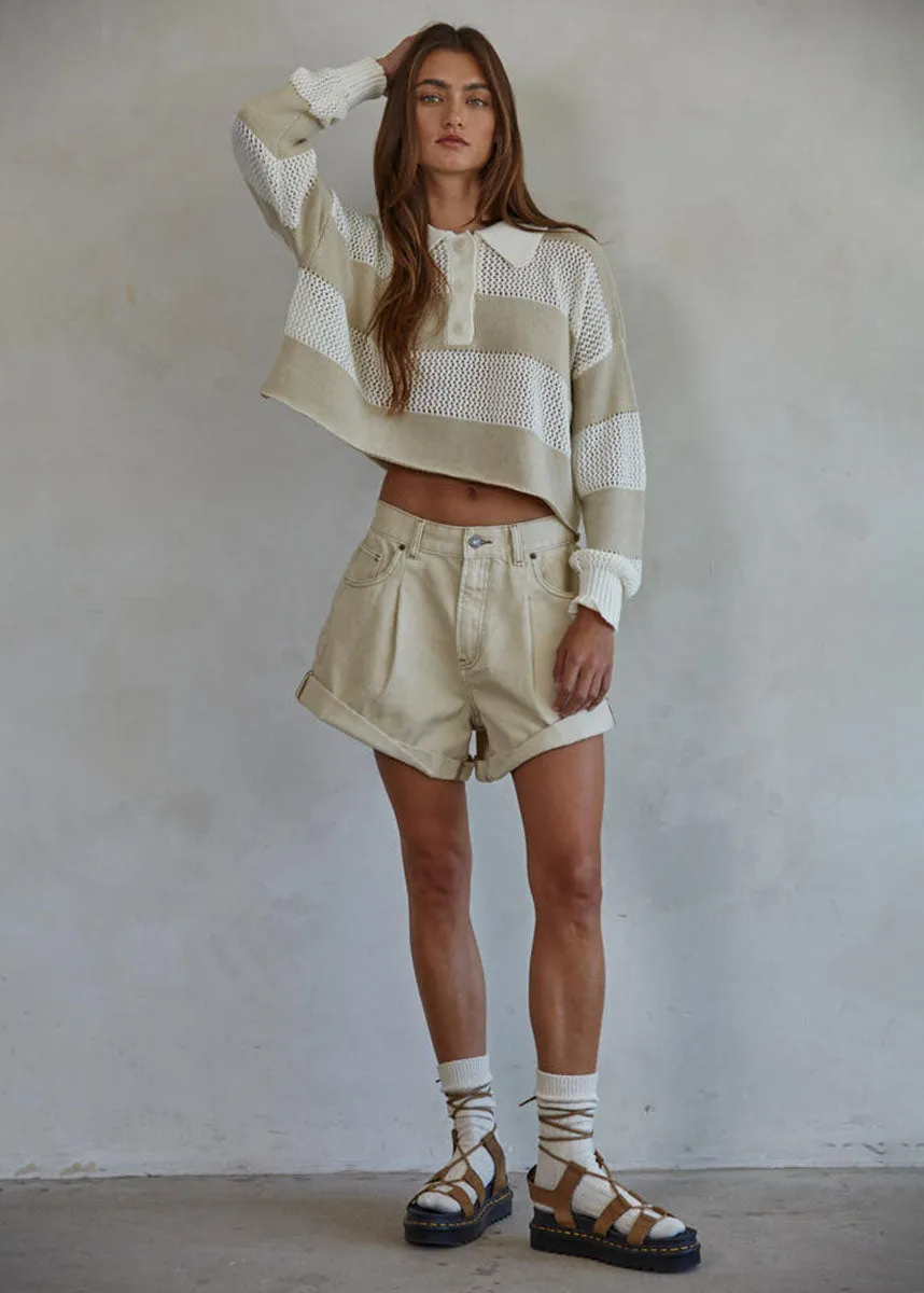 Cruisin' Denim Shorts - Sand
