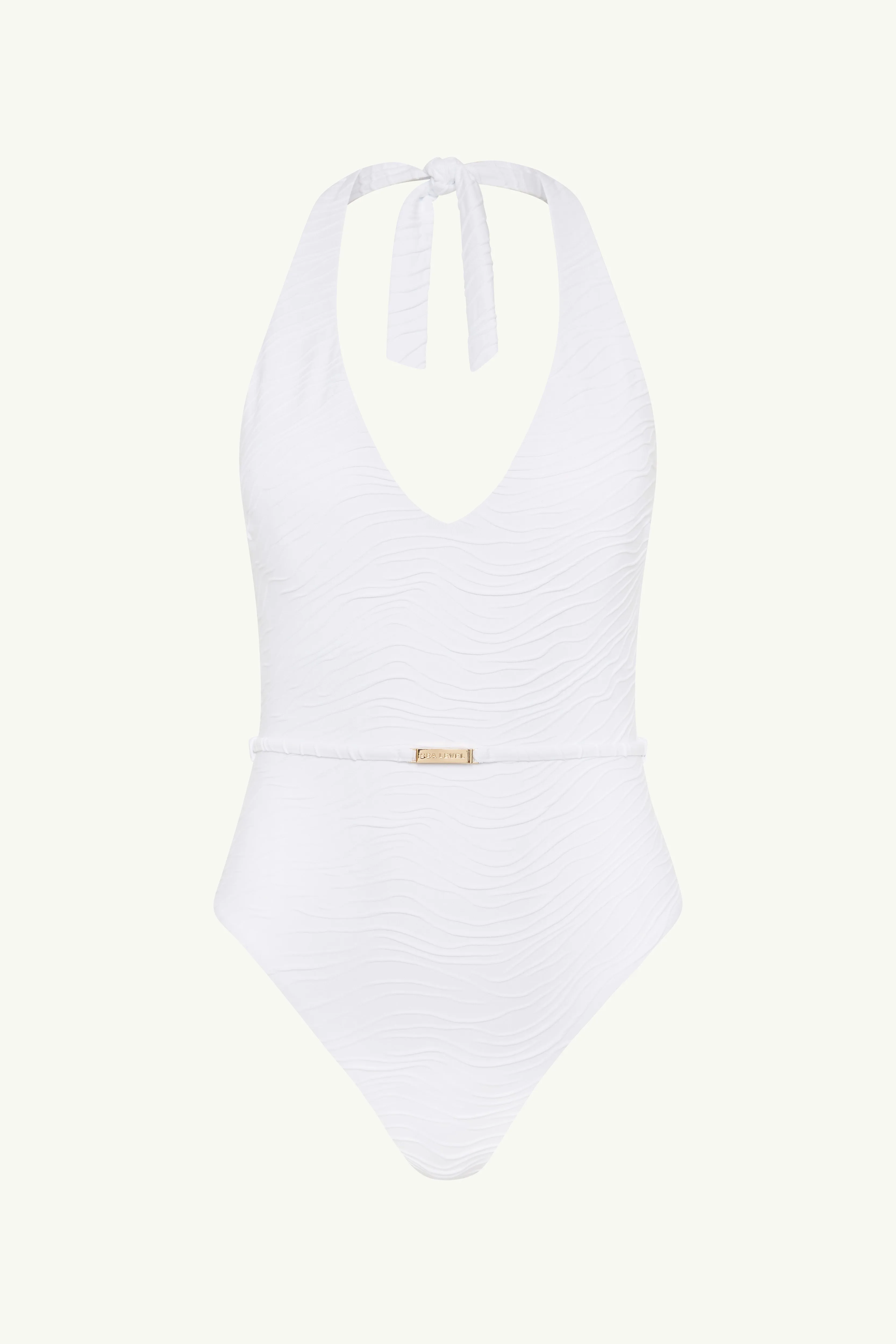 De Soleil V Neck Halter One Piece