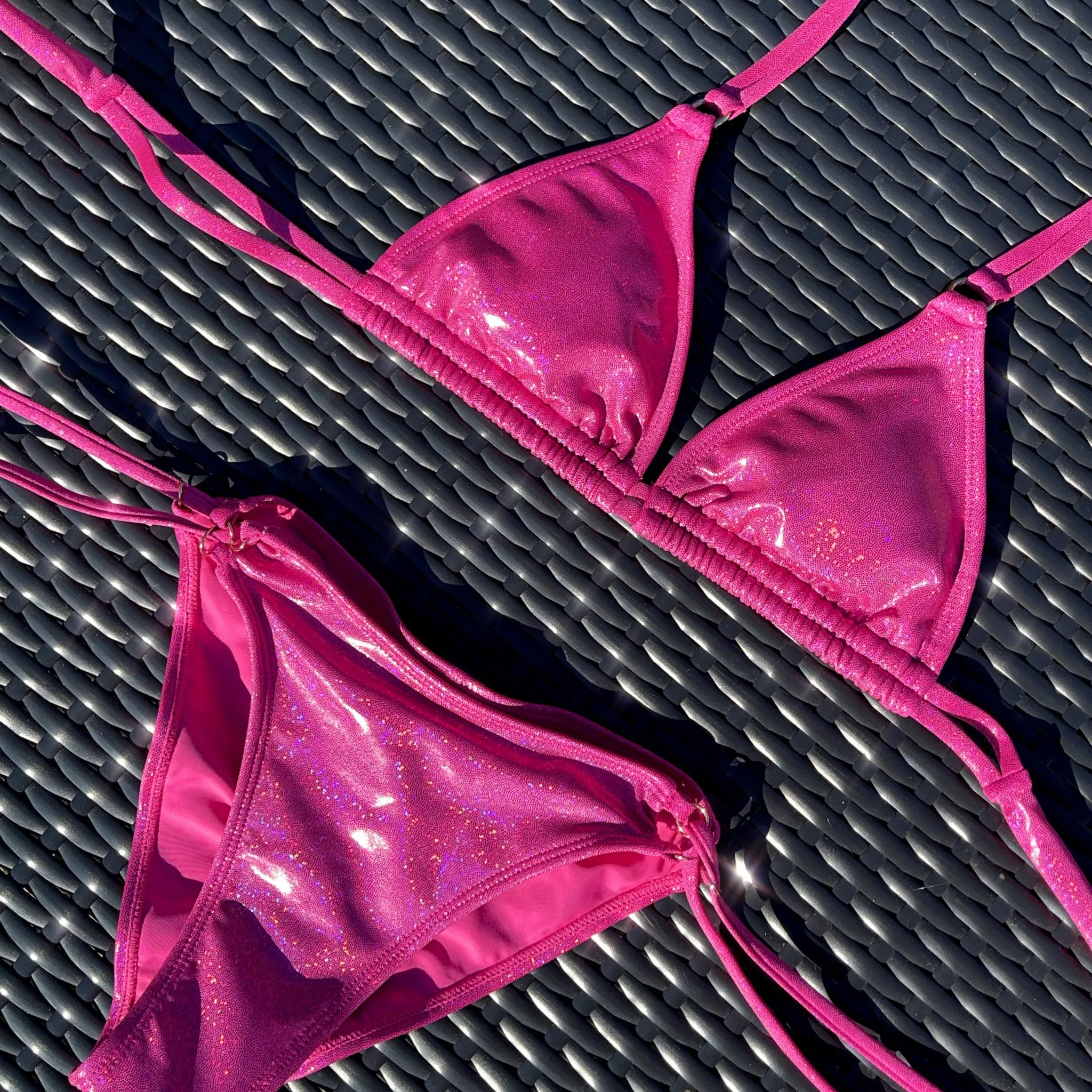 EDEN SCRUNCH BOTTOM - CANDY PINK GLITTER