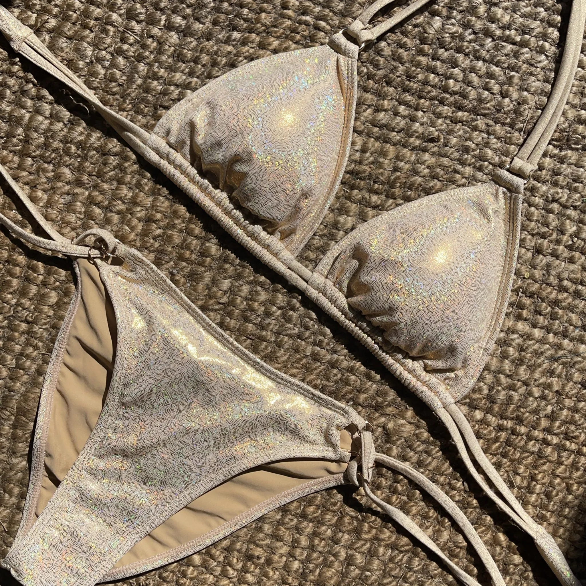 EDEN SCRUNCH BOTTOM - CHAMPAGNE GLITTER
